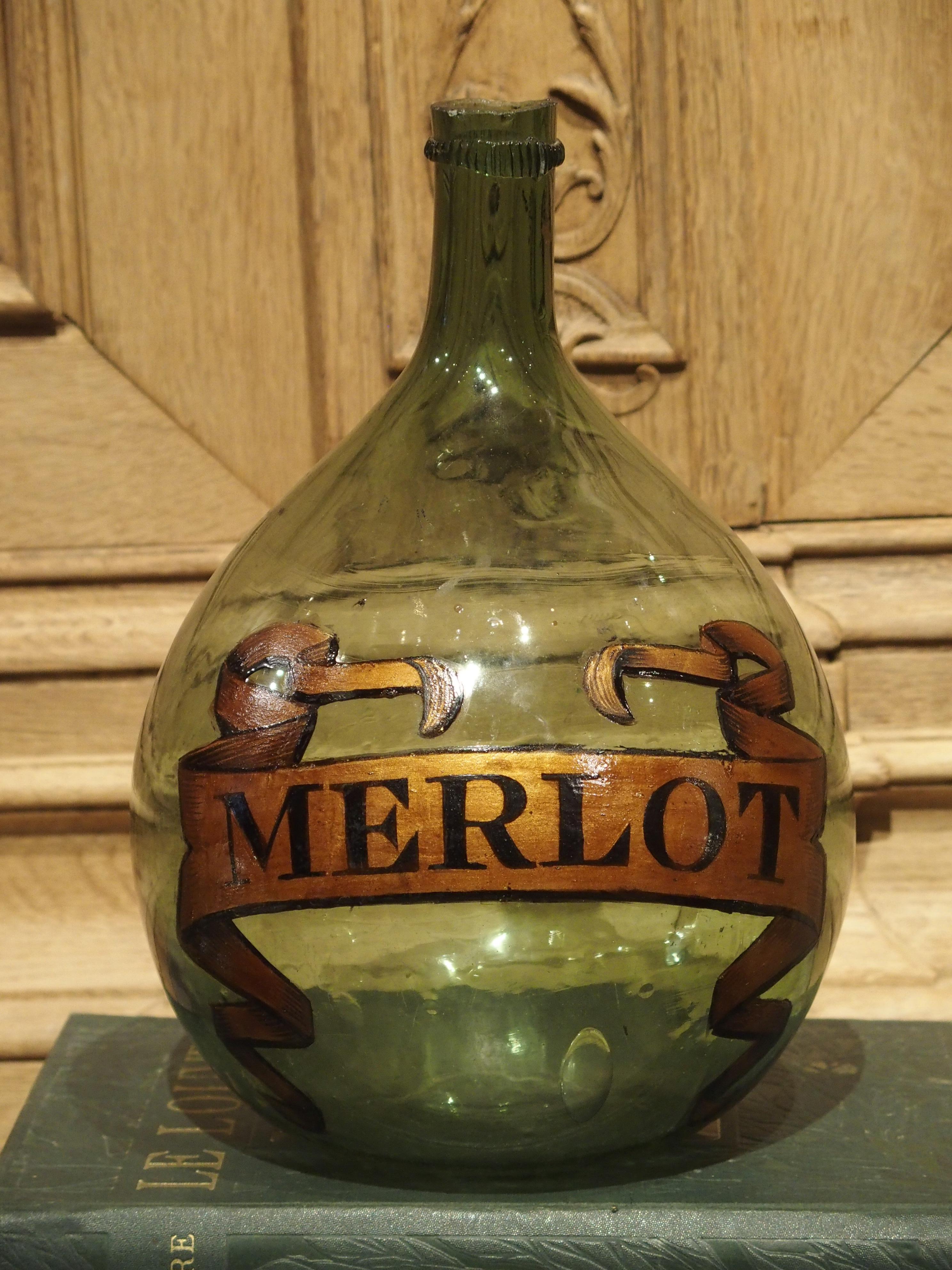 antique demijohn bottle