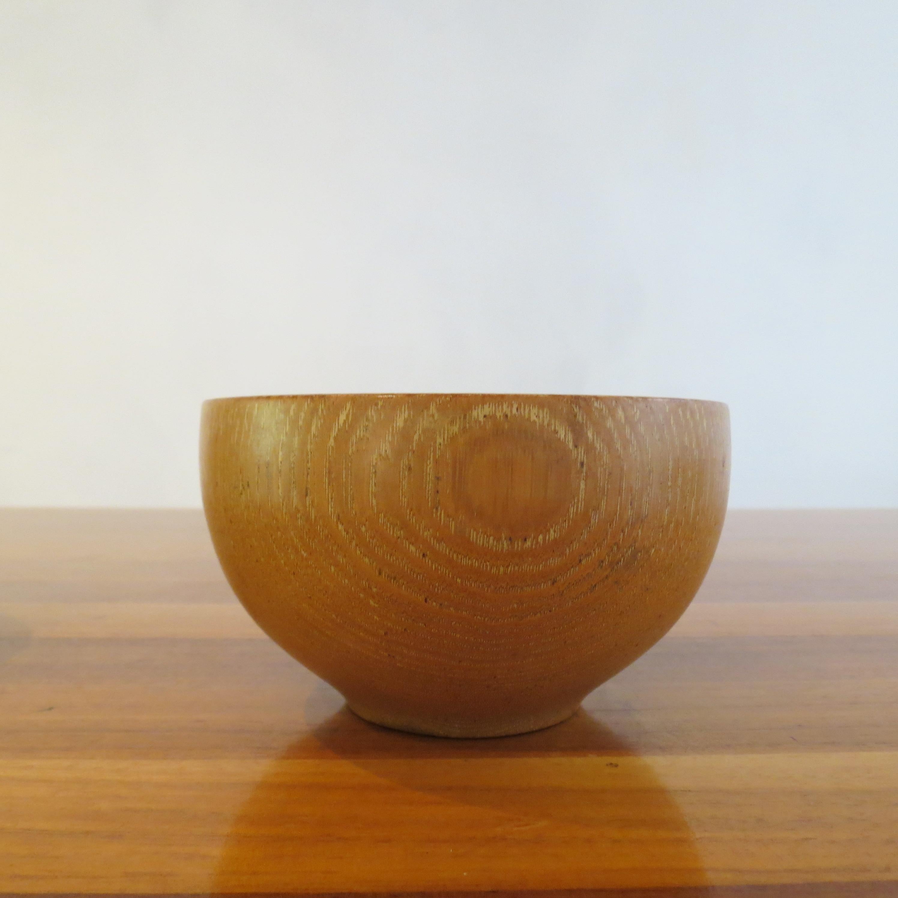 Set of 3 Hand Produced 1970s Wooden Ash Bowls For Sale 4