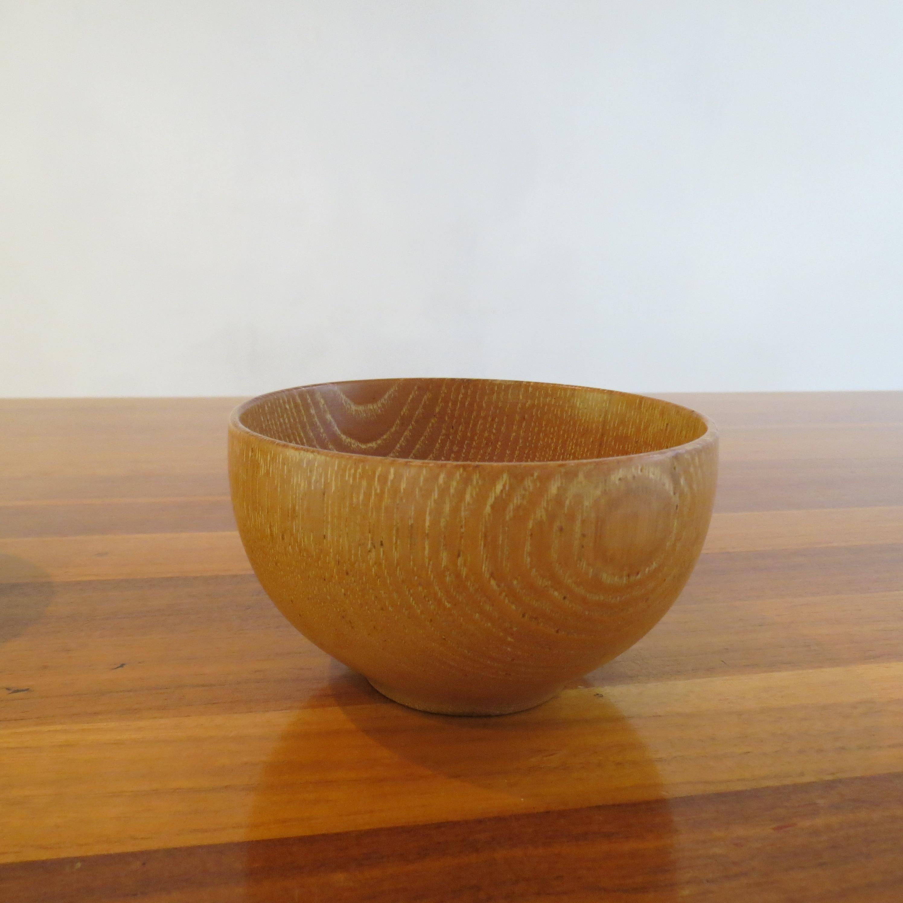 Set of 3 Hand Produced 1970s Wooden Ash Bowls For Sale 4