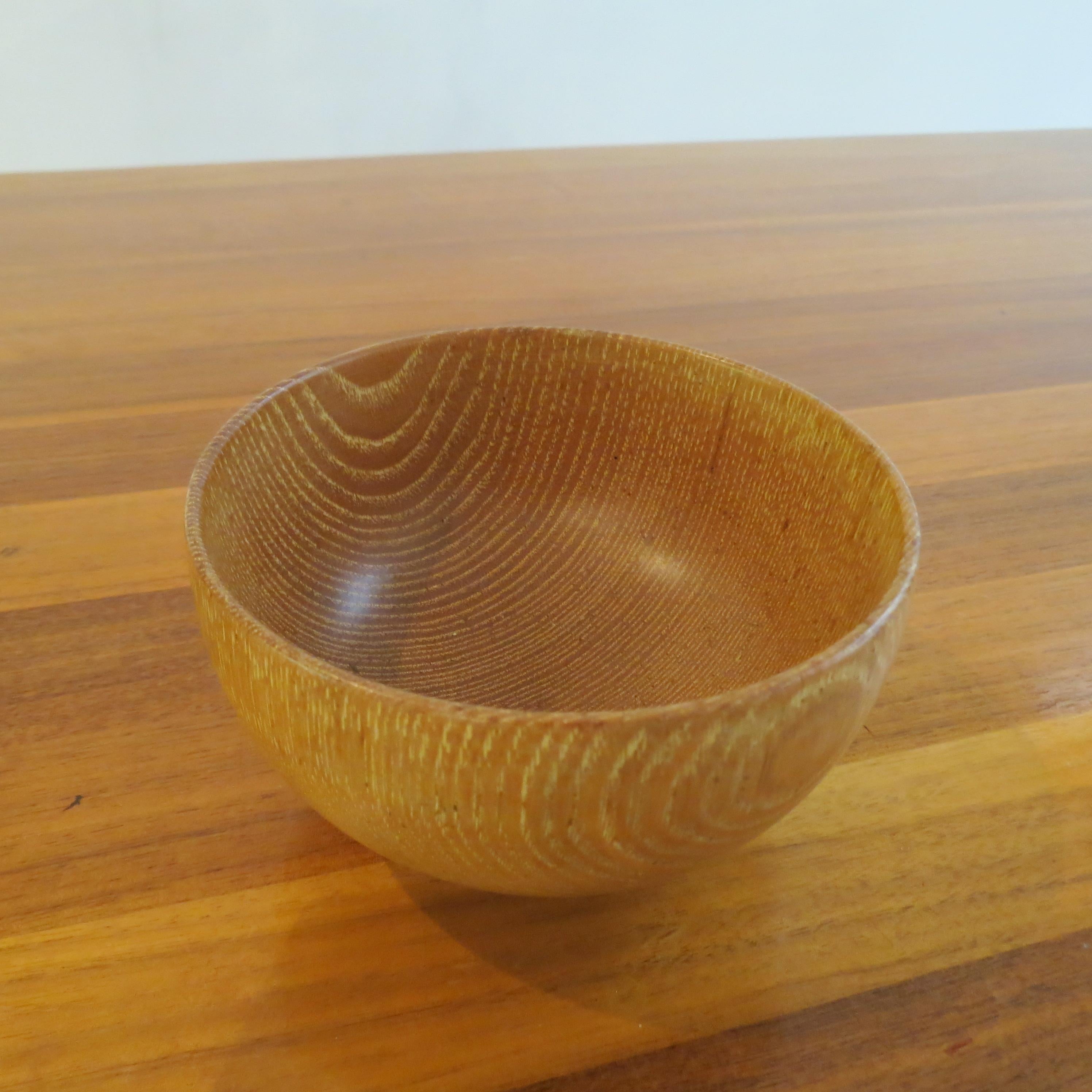 Set of 3 Hand Produced 1970s Wooden Ash Bowls For Sale 6