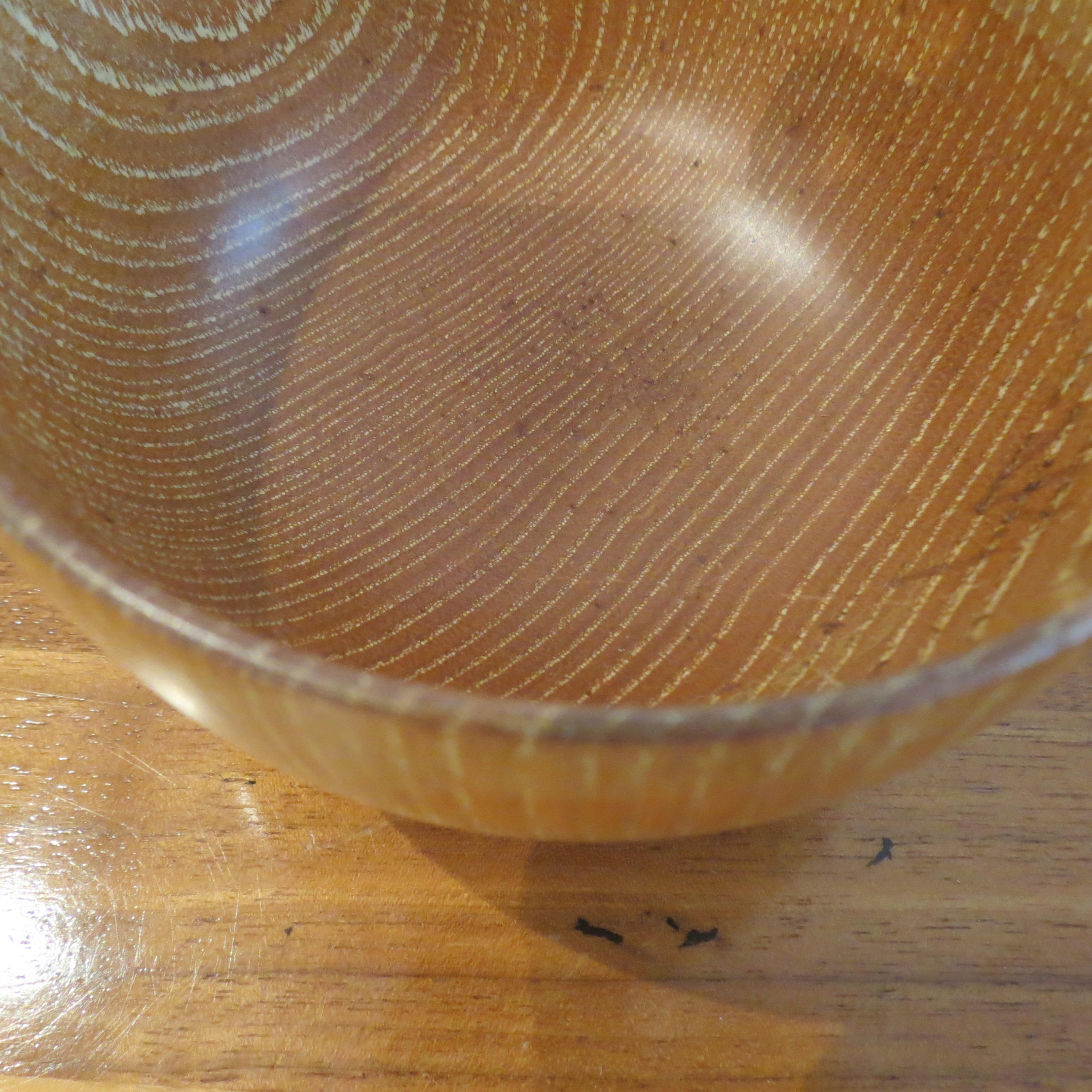 Set of 3 Hand Produced 1970s Wooden Ash Bowls For Sale 8