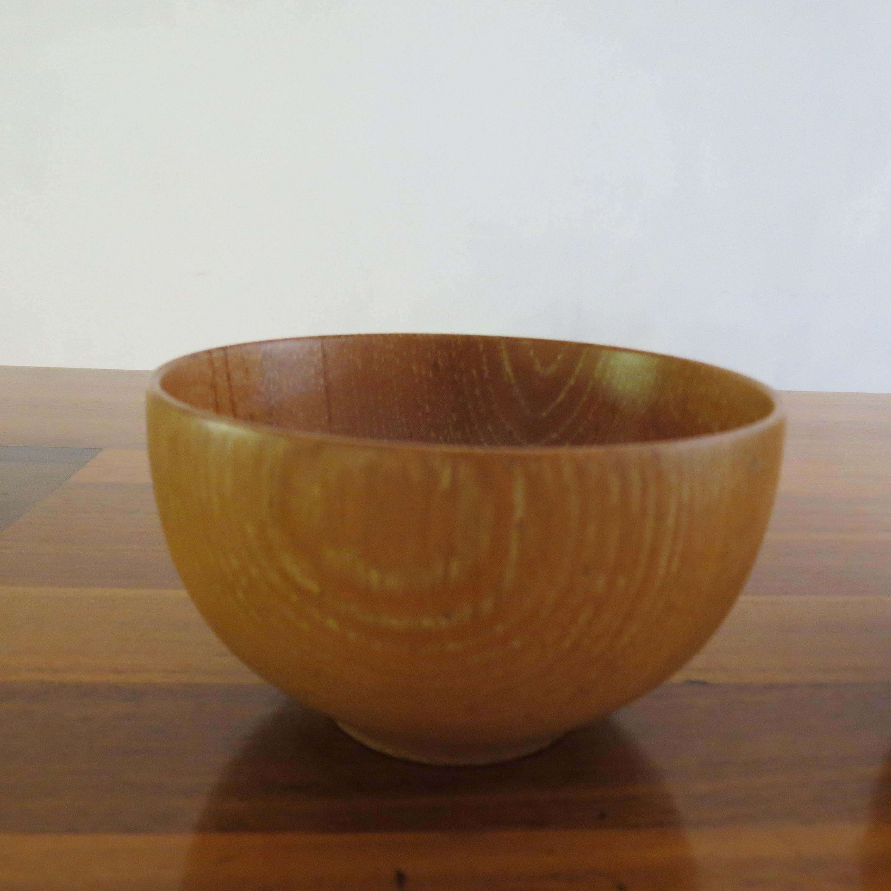 Set of 3 Hand Produced 1970s Wooden Ash Bowls For Sale 1