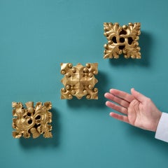 Set of 3 Handcarved 19th Century Foliate Carvings