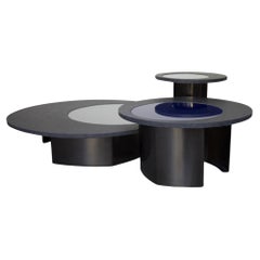 Set of 3 Handmade Organique Tables by Hartis