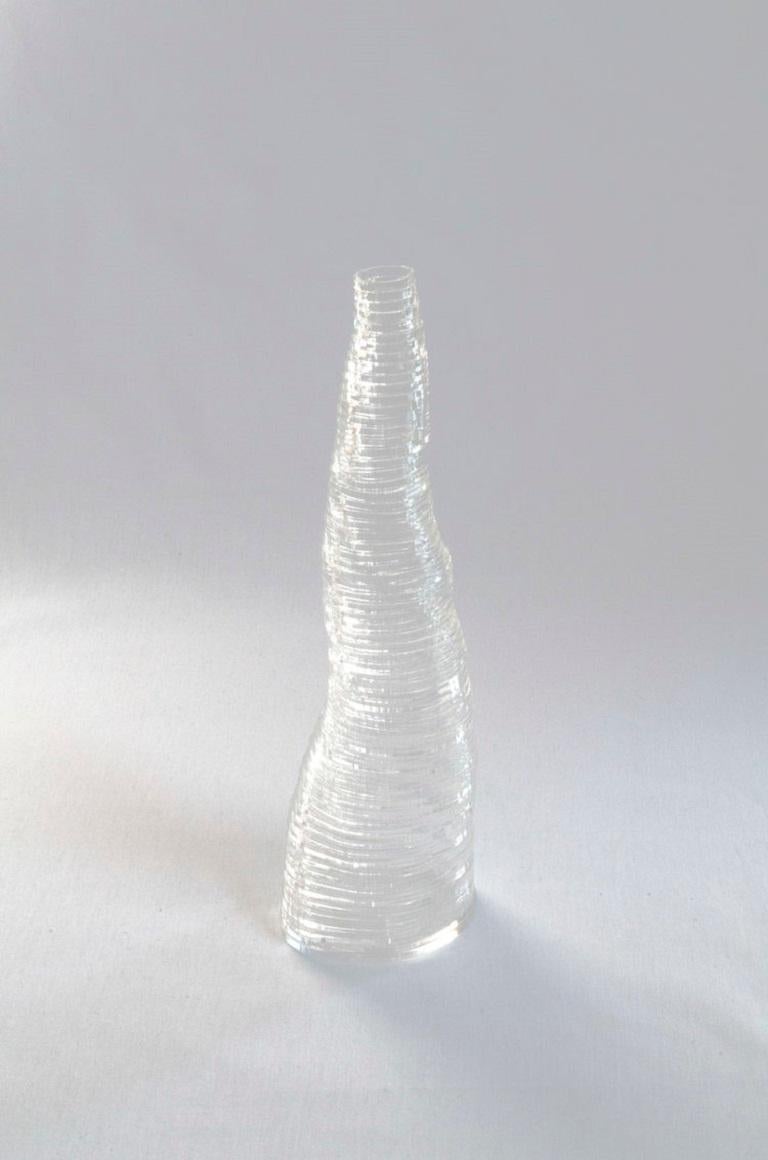 Other Set of 3 Handmade Stratum Tempus Bright Acrylic Vase by Daan De Wit For Sale