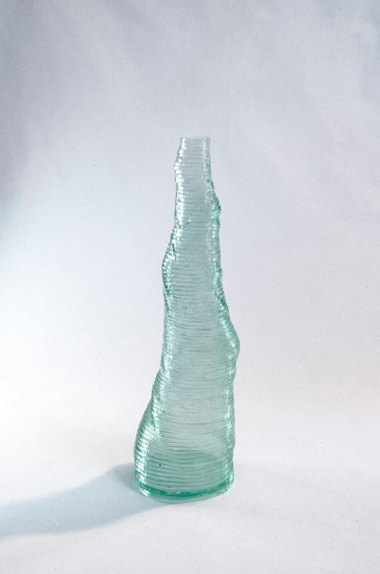 Post-Modern Set of 3 Handmade Stratum Tempus Glass Acrylic Vase by Daan De Wit