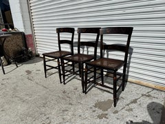 Set of 3 Handpainted Hitchcock Style Side Chairs w/ Cane Seats
