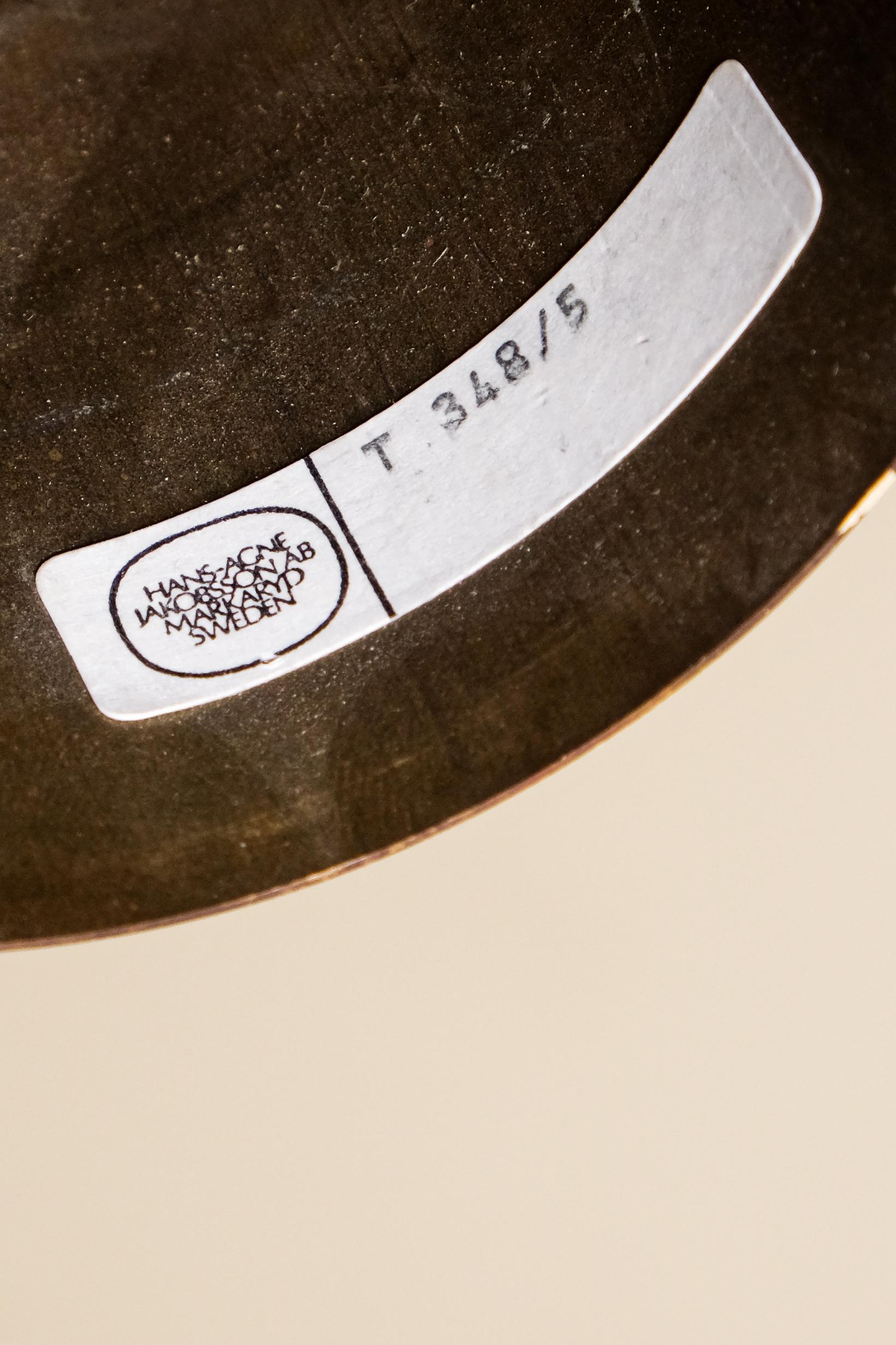 Ottone Set di 3 lampadari in ottone Hans-Agne Jakobsson Model 348/5, anni '60 in vendita