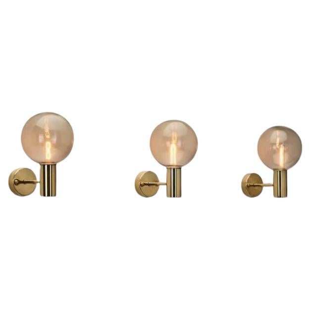 Set of 3 Hans Agne Jakobsson Model "V-149" Wall Lamps, Sweden 1960s