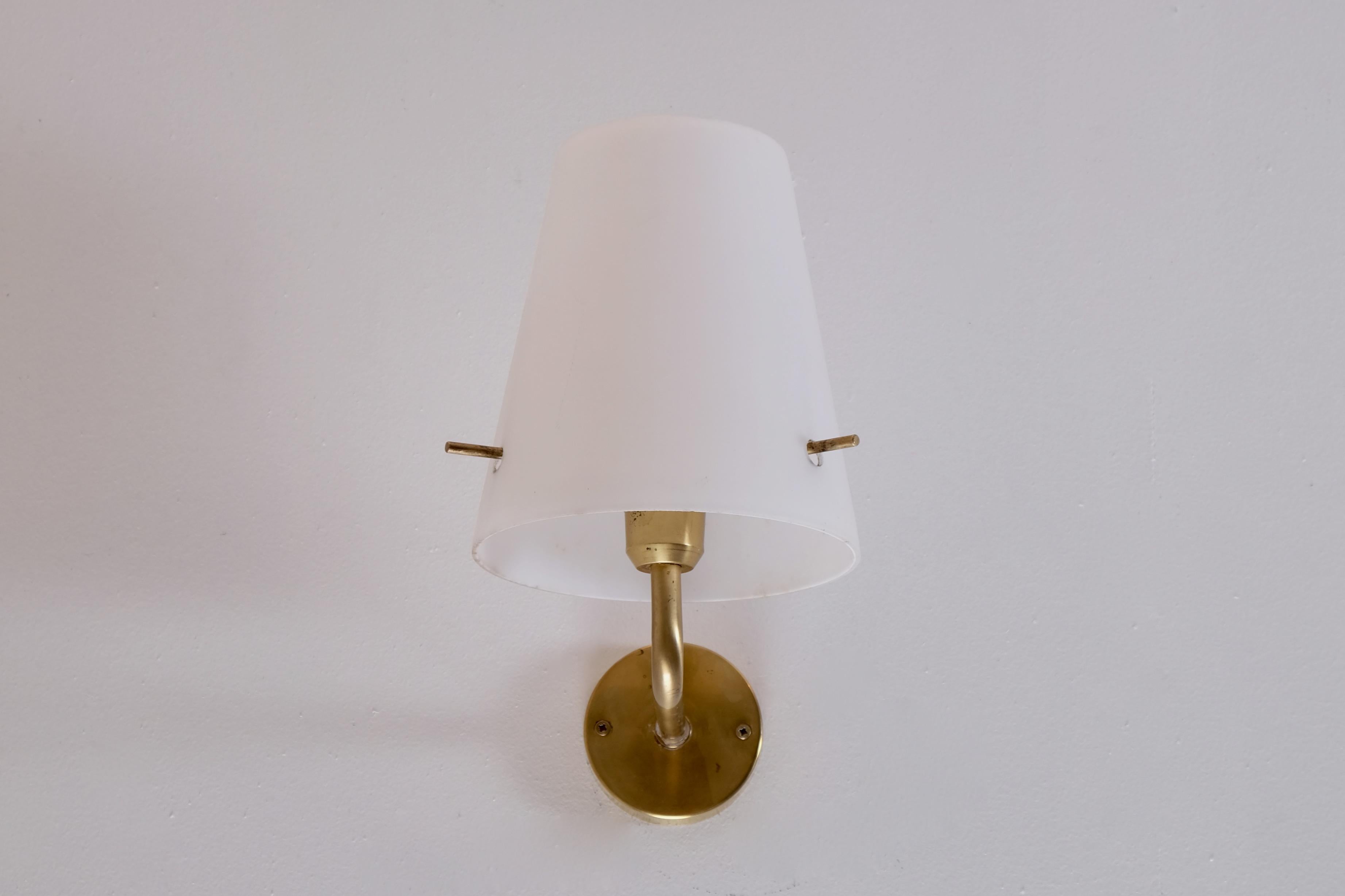 Scandinavian Modern Set of 4 Hans Bergström Wall Lamps Model 407, 1950s For Sale