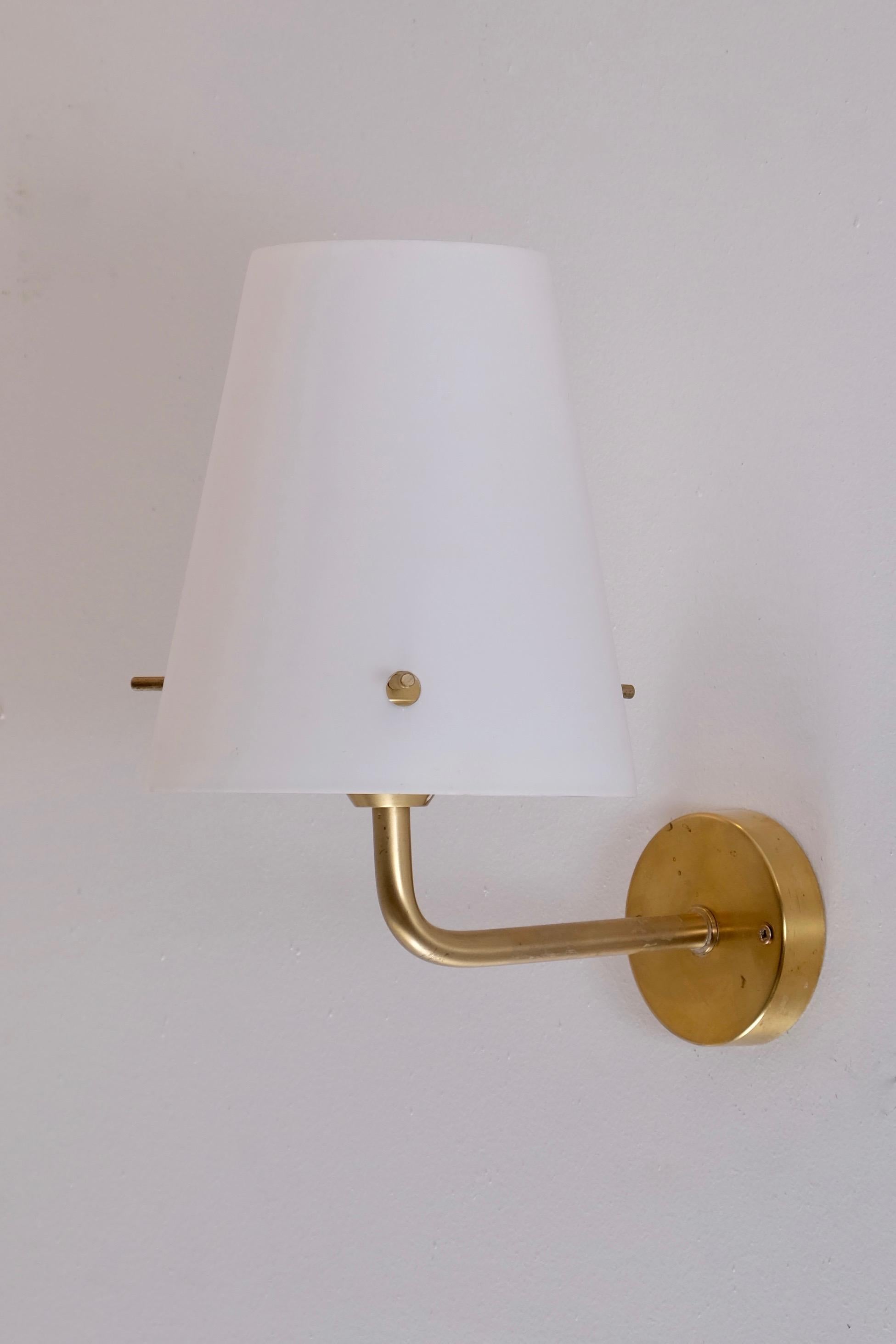 Swedish Set of 4 Hans Bergström Wall Lamps Model 407, 1950s For Sale