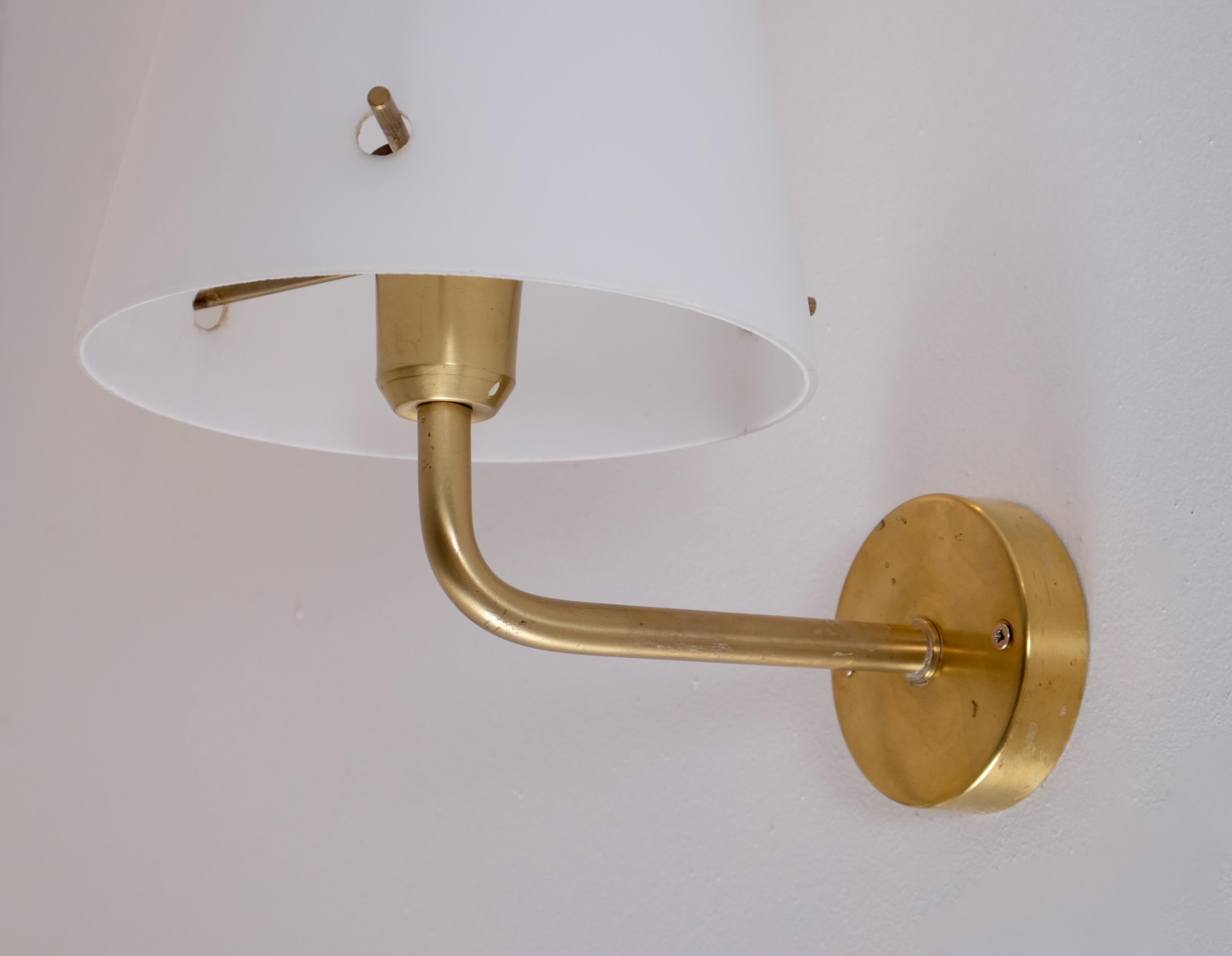 Set of 4 Hans Bergström Wall Lamps Model 407, 1950s In Good Condition For Sale In Stockholm, SE