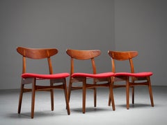 Set of 3 Hans Wegner "CH30" Chairs, Denmark, 1960's