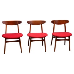 Set of 3 Hans Wegner "CH30" Chairs, Denmark, 1960's