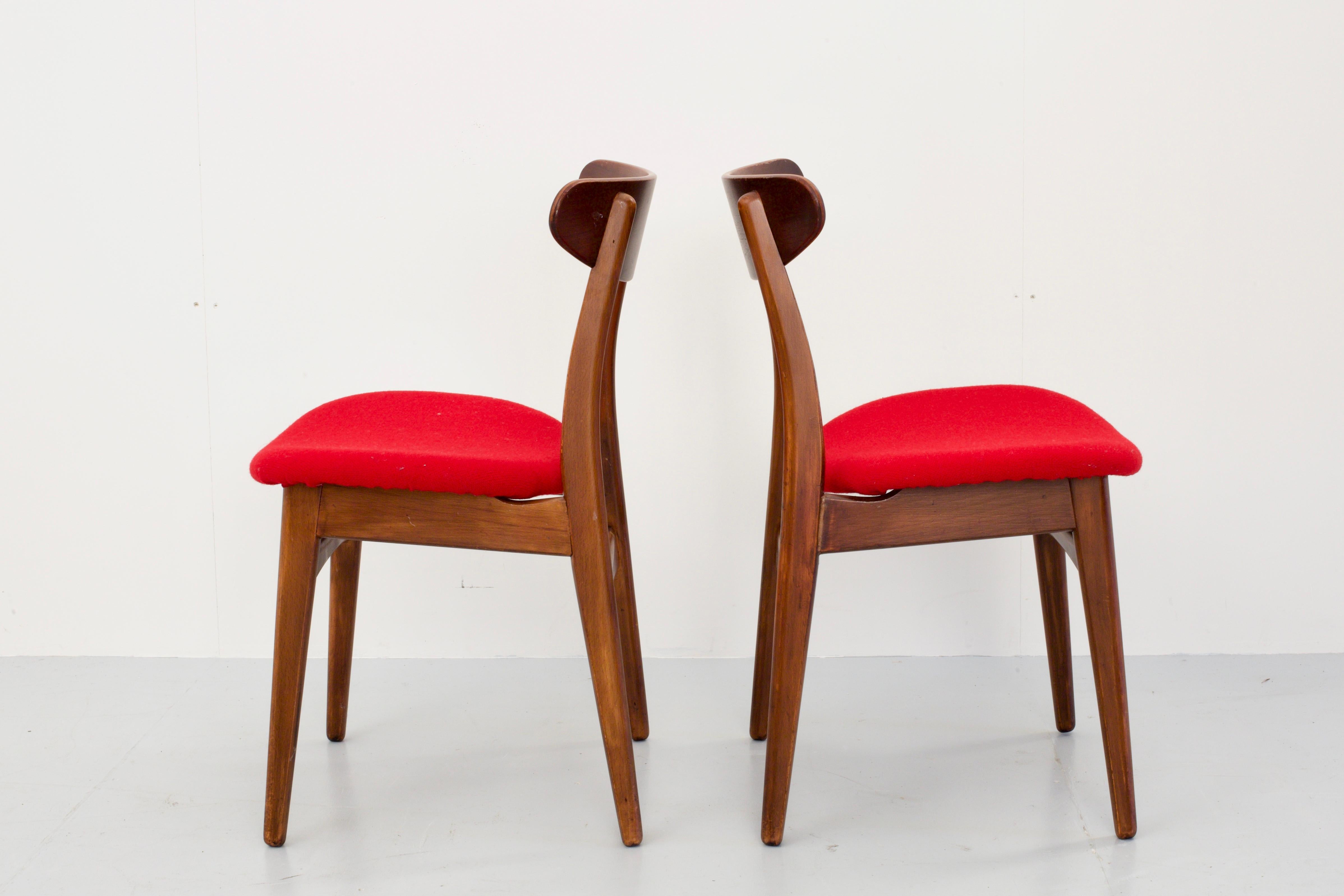 Set di 3 sedie Hans Wegner in vendita 1