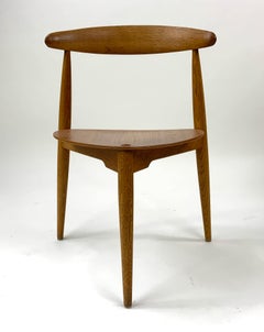 Set of 3 Hans Wegner Fh4103 “Heart” Dining Chairs, 1953