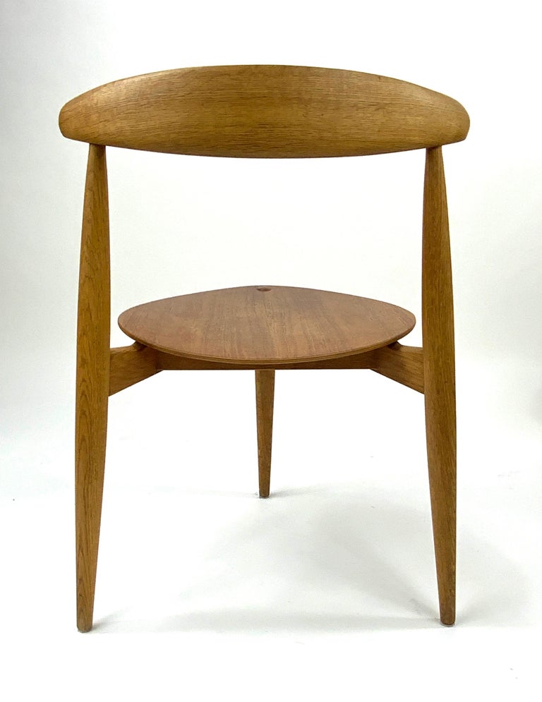 Set of 3 Hans Wegner Fh4103 Heart Dining Chairs 1953 For Sale