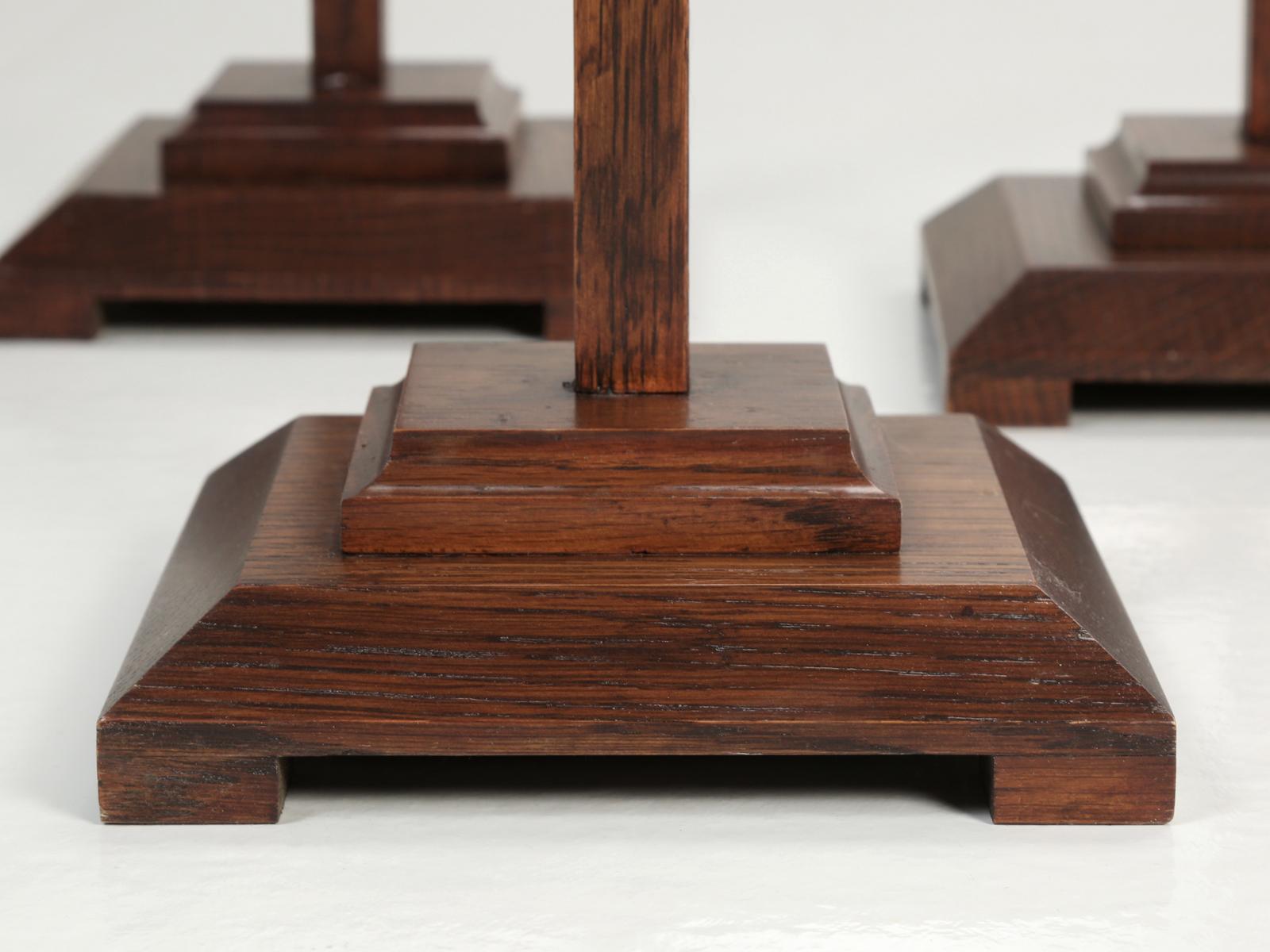 Set of '3' Hat Stands Made of White Oak with Weighted Bottoms for Stability For Sale 10