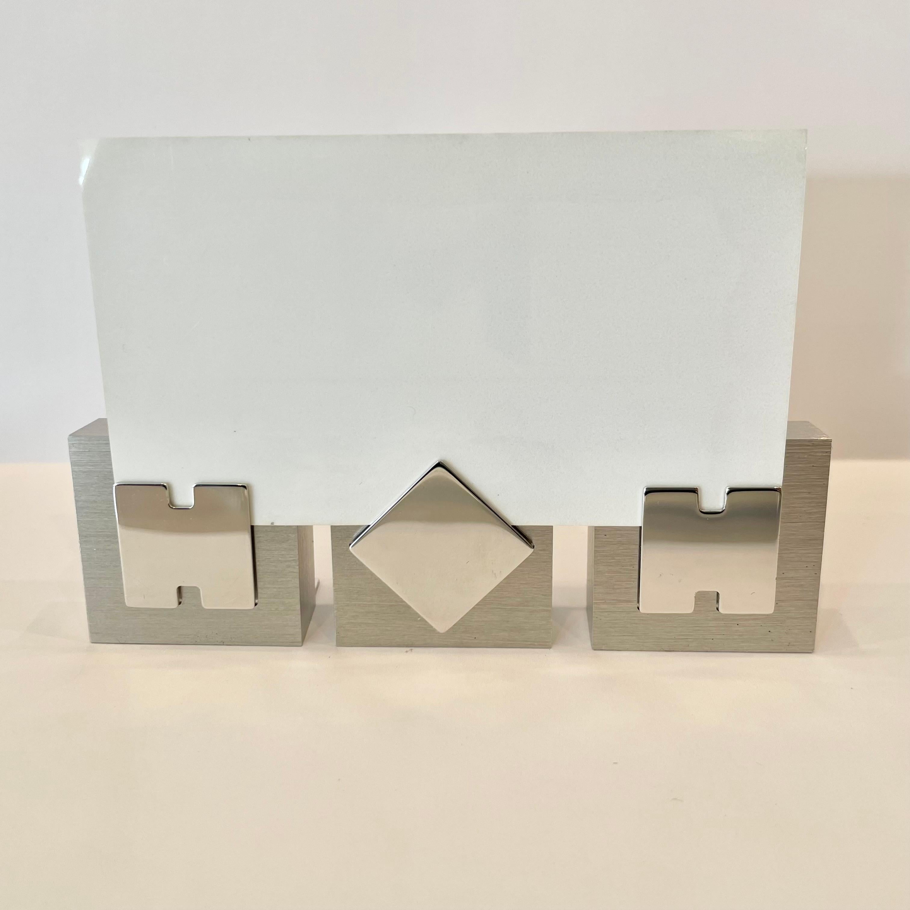 Late 20th Century Set of 3 Hermes Place Card Holders, 1990s France For Sale