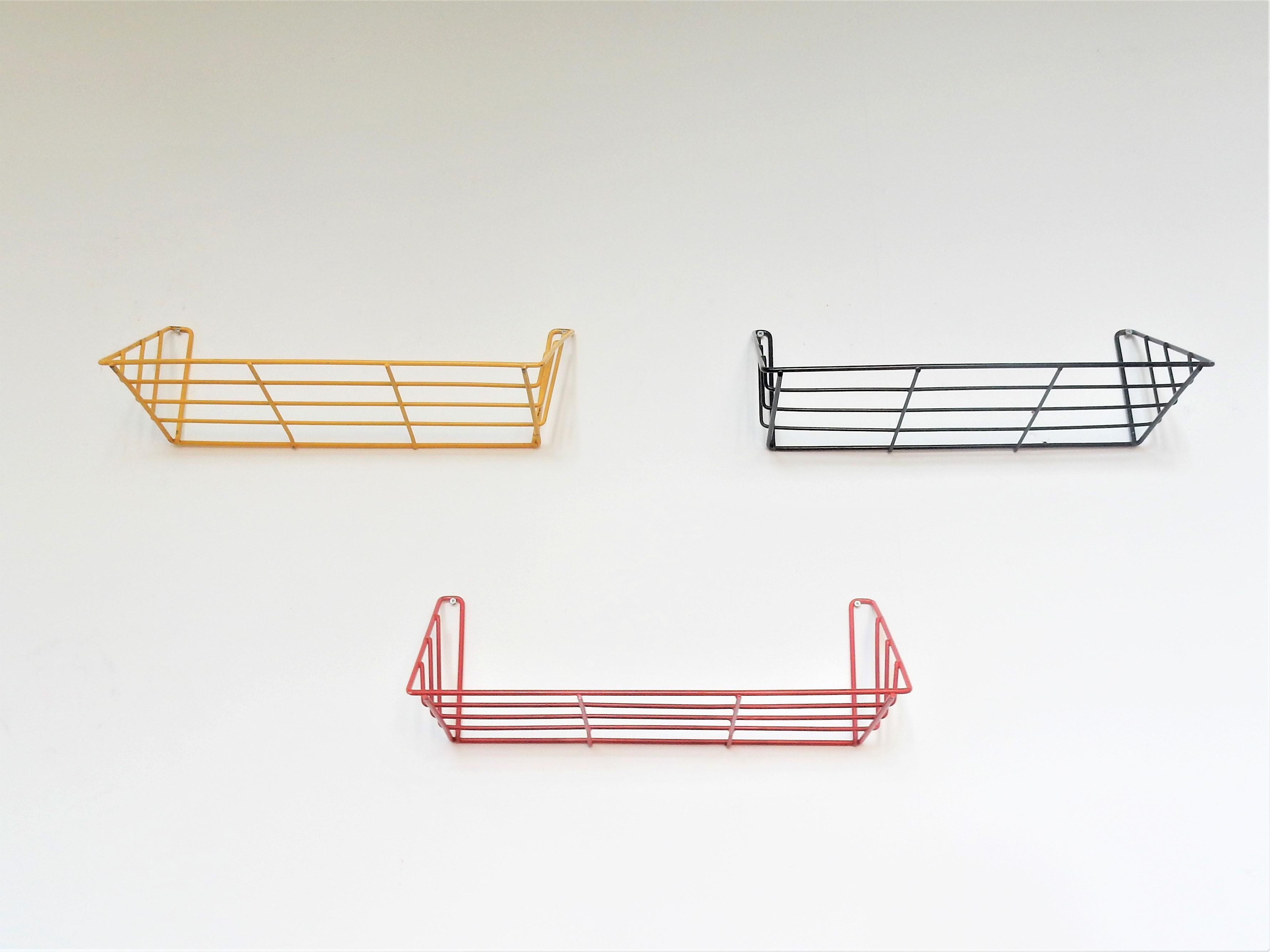 Mid-Century Modern Set of 3 Highly Rare Small 'Delft' Shelves by Constant Nieuwenhuys, 1950s