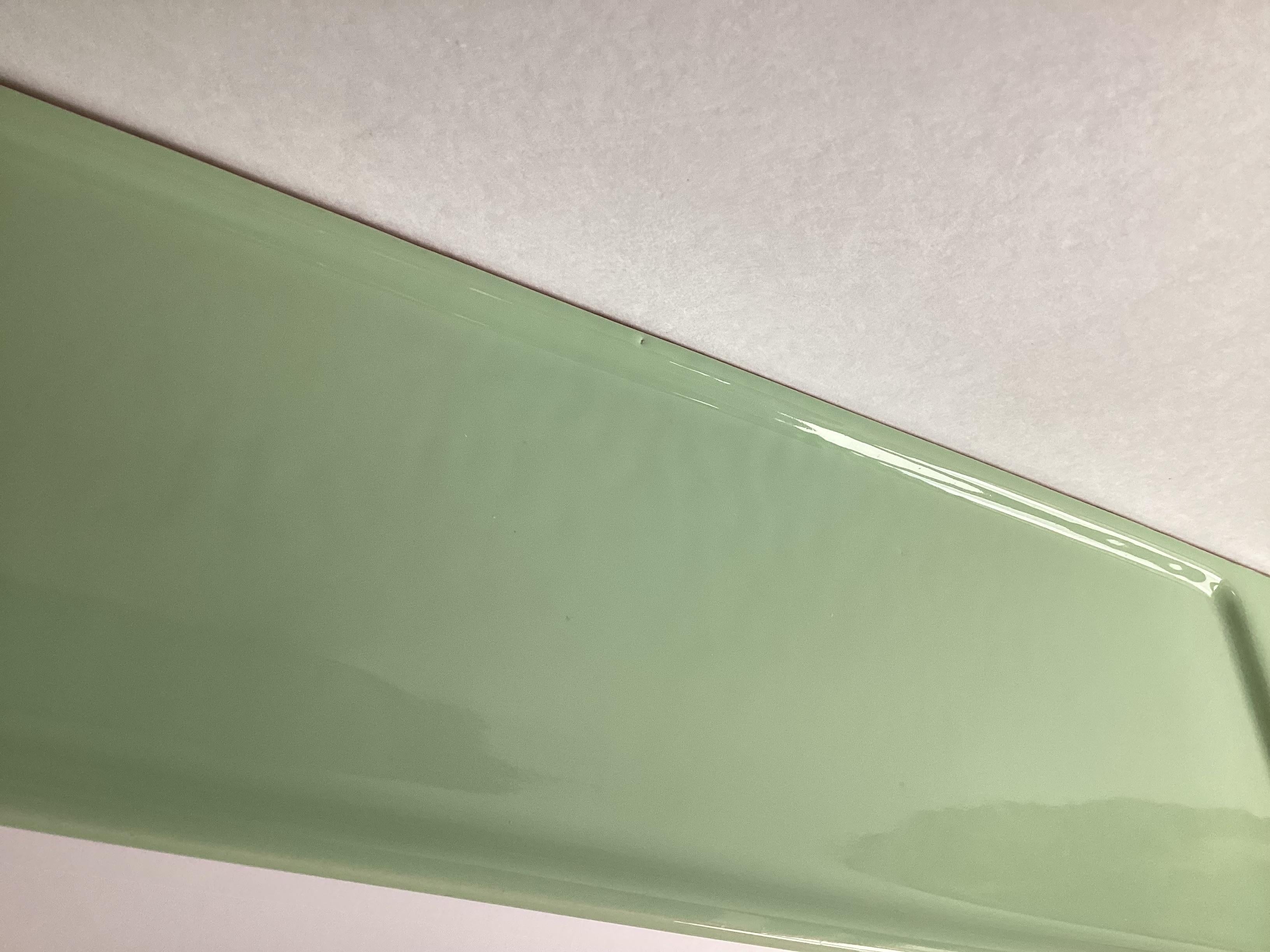 Set of 3 Ifö Sweden Green Wall Lamp Sconces + Shelf, Modern Bathroom Light 1950s For Sale 10