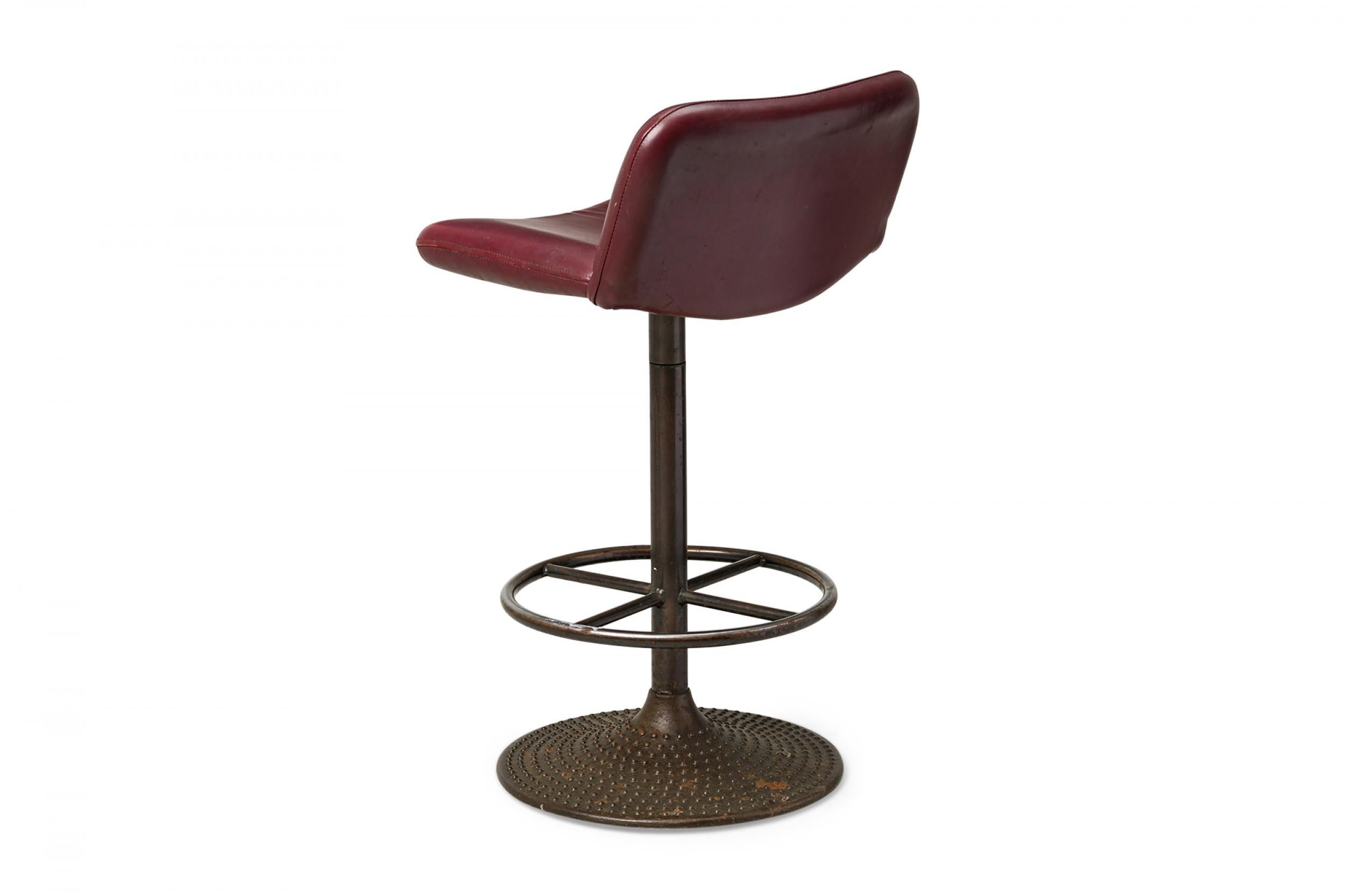 Set of 3 Ilmari Tapiovaara for Asko Red Vinyl Upholstered 