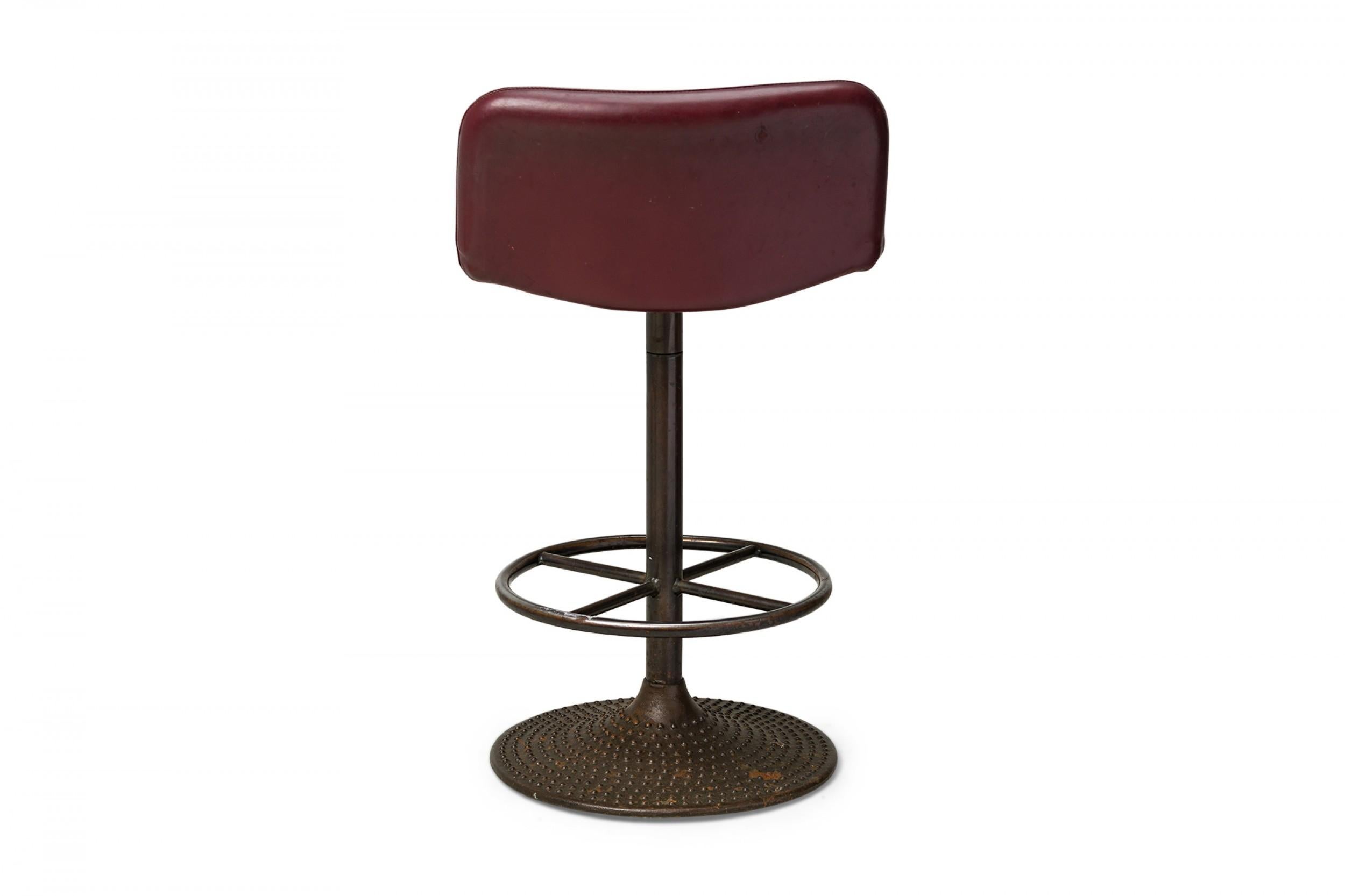 20th Century Set of 3 Ilmari Tapiovaara for Asko Red Vinyl Upholstered 