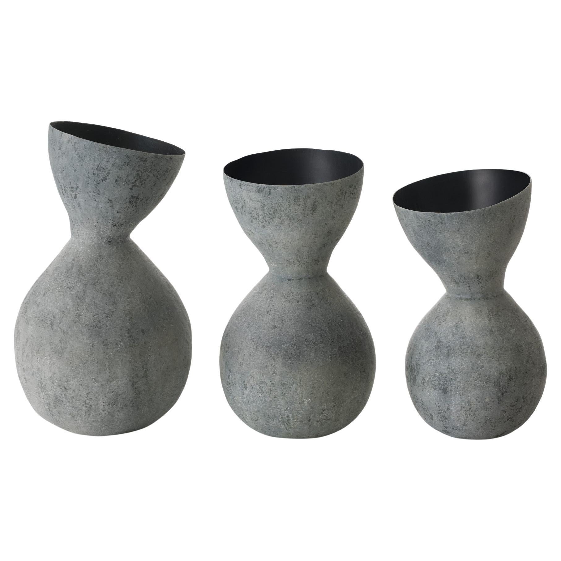 "Mountain" Geometric Vases by John Sheppard, Set of 3 For Sale at 1stDibs