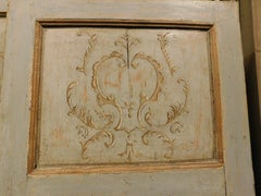 Set of 3 internal doors, lacquered with richly painted panels on the front/back