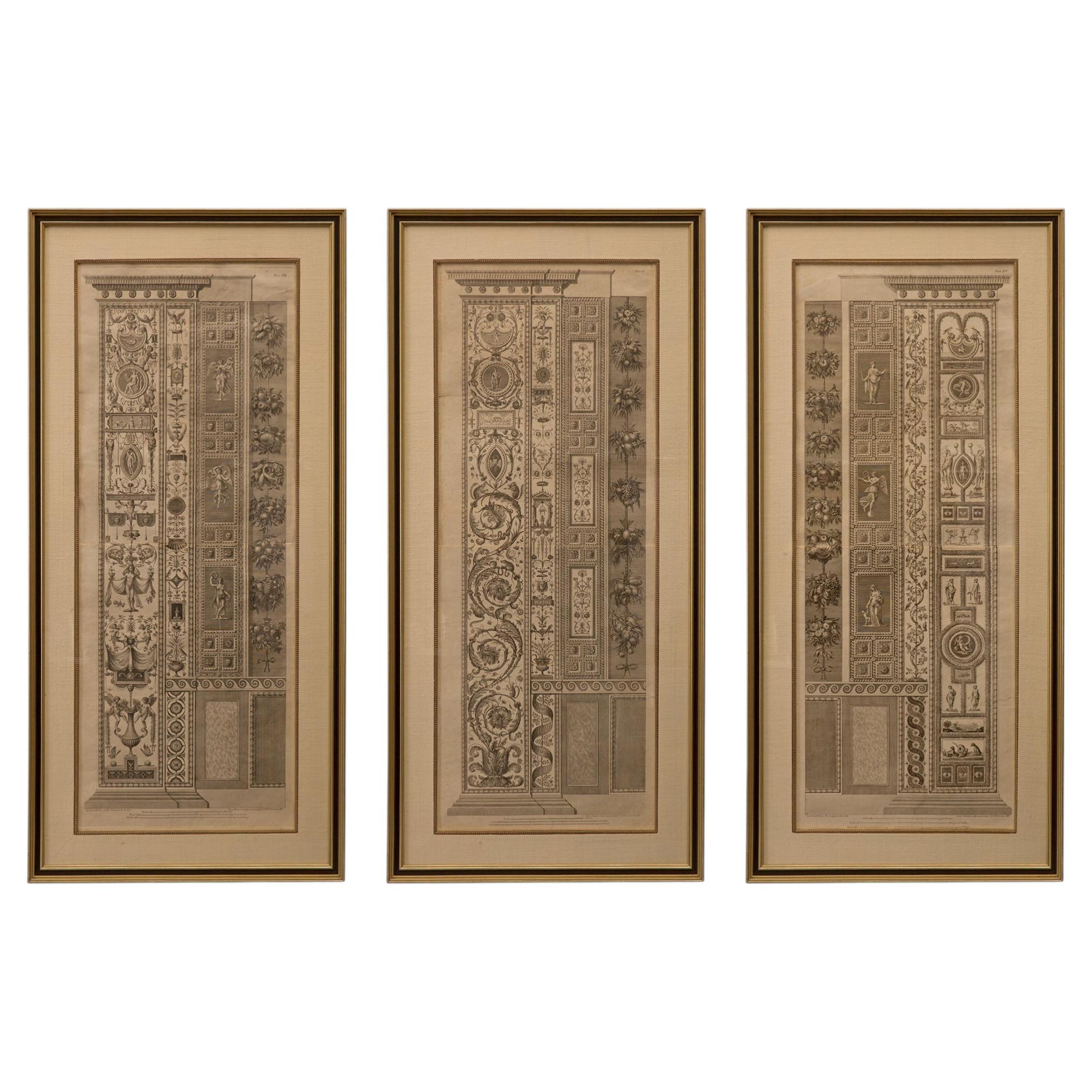 Set of 3 Italian 19th century Neo-Classical st. engravings Giovanni Ottaviani