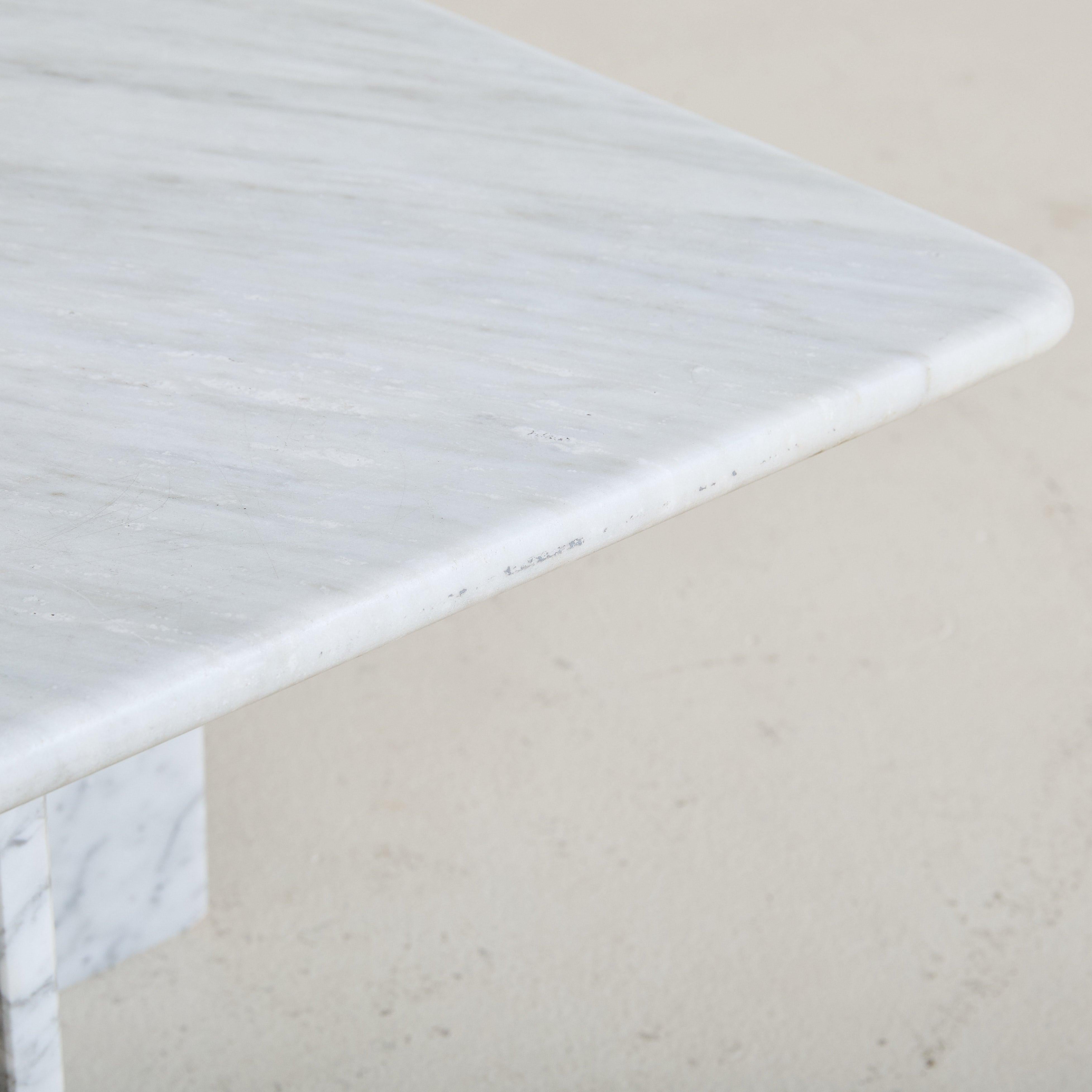 Set of 3 Italian Carrera Marble Nesting Coffee or Side Tables, 1970s For Sale 3
