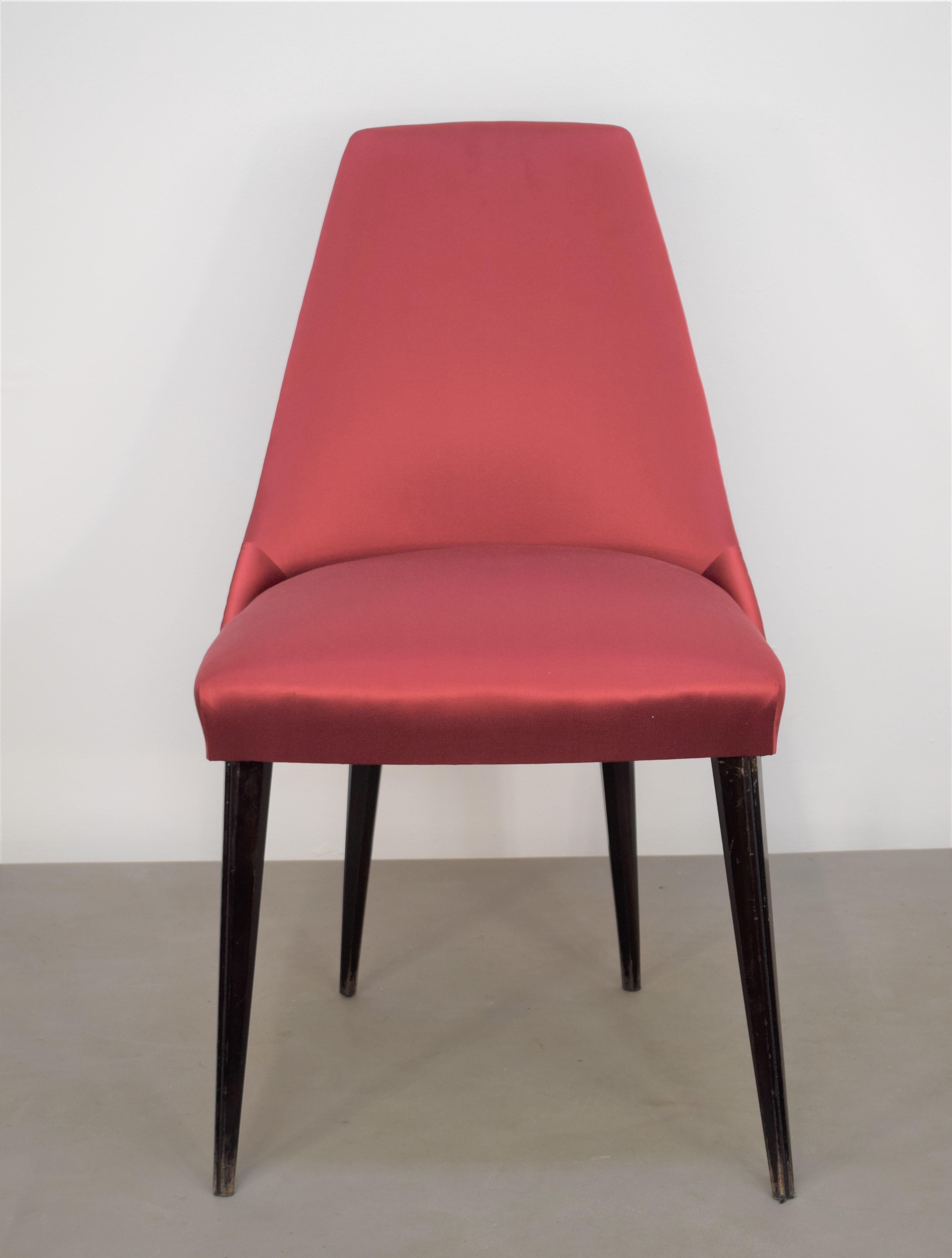 Set of 3 Italian Chairs, Osvaldo Borsani Style, 1960s For Sale 5