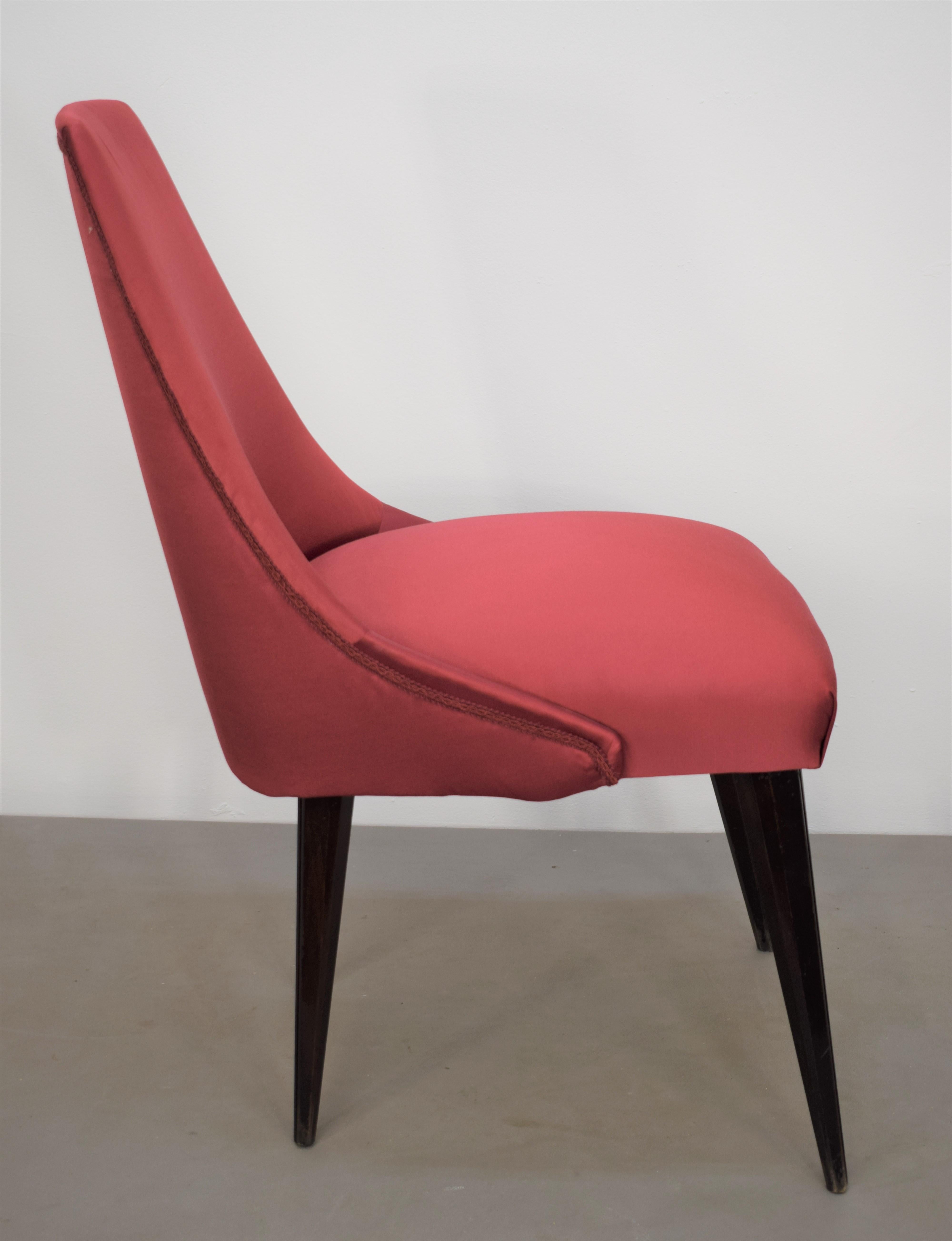 Set of 3 Italian Chairs, Osvaldo Borsani Style, 1960s For Sale 7