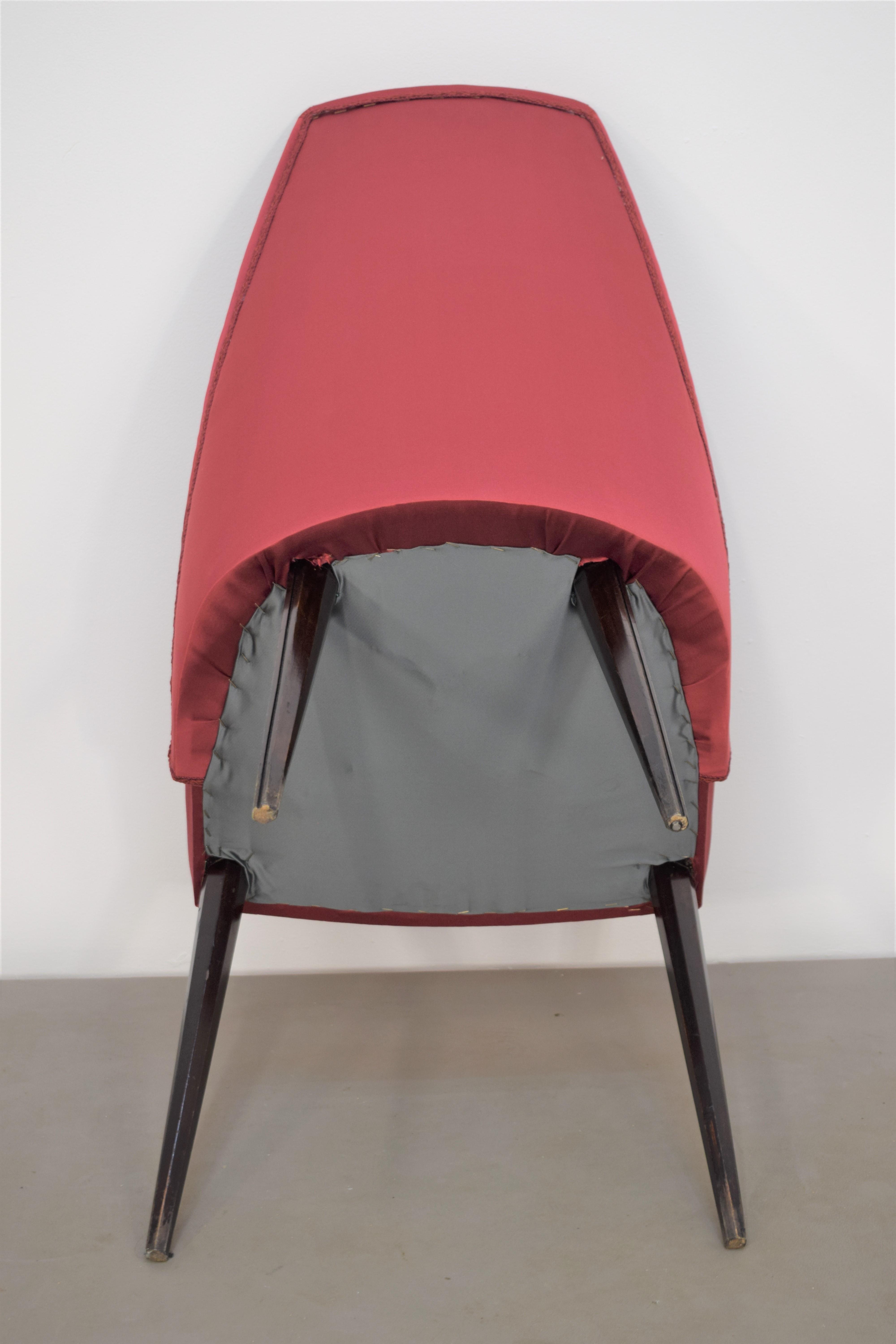 Set of 3 Italian Chairs, Osvaldo Borsani Style, 1960s For Sale 10