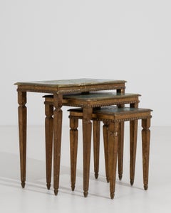 Set of 3 Italian Florentine Nesting Tables, Circa 1960