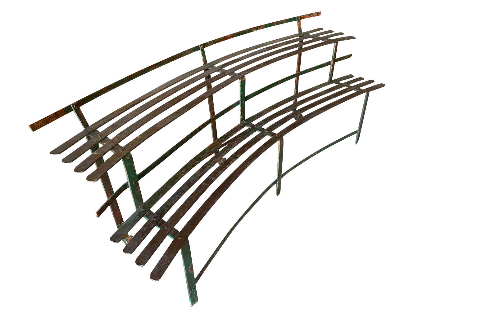 19th Century Set Of 3 Italian Iron Plant Display Benches For Sale