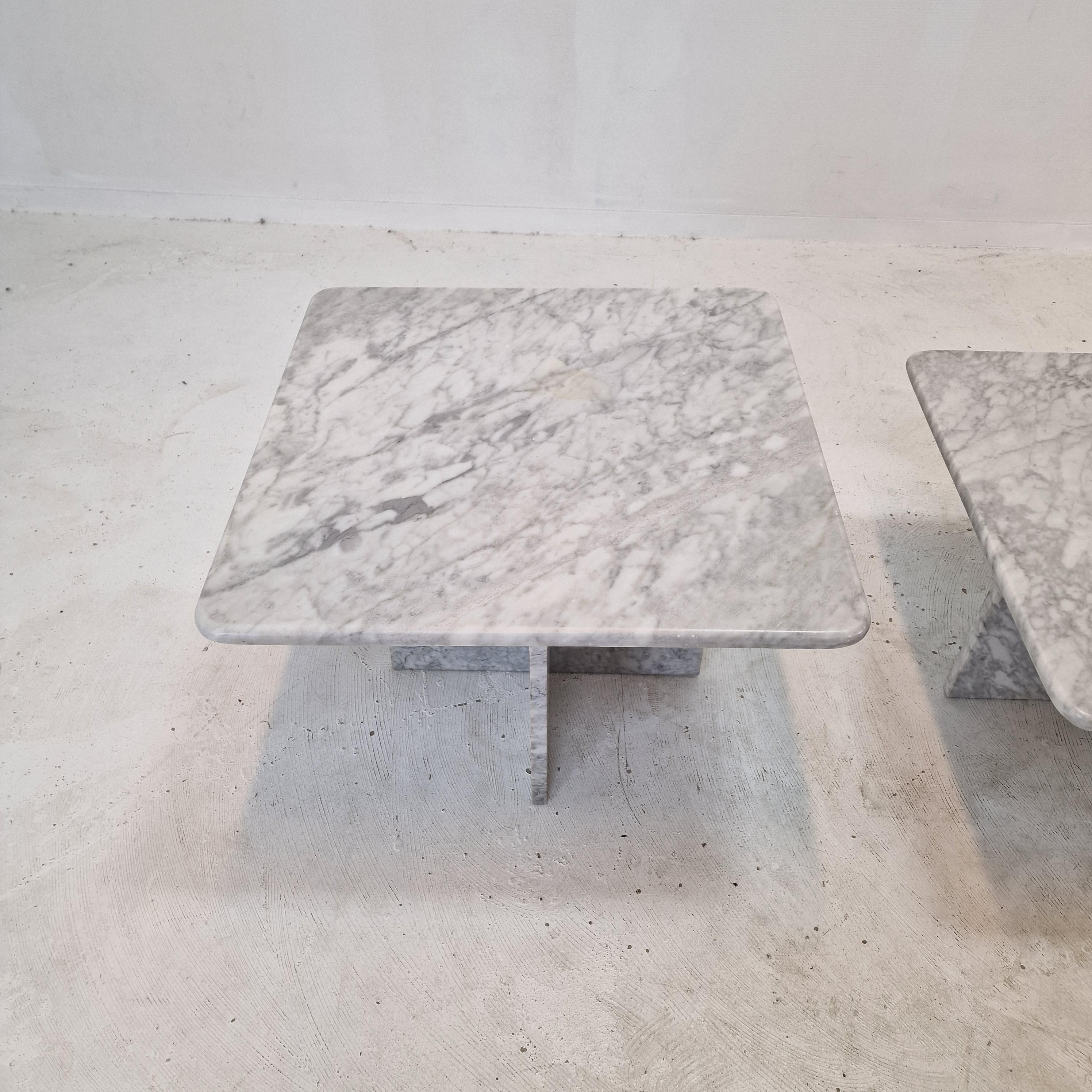 Set of 3 Italian Marble Coffee or Side Tables, 1970s For Sale 4