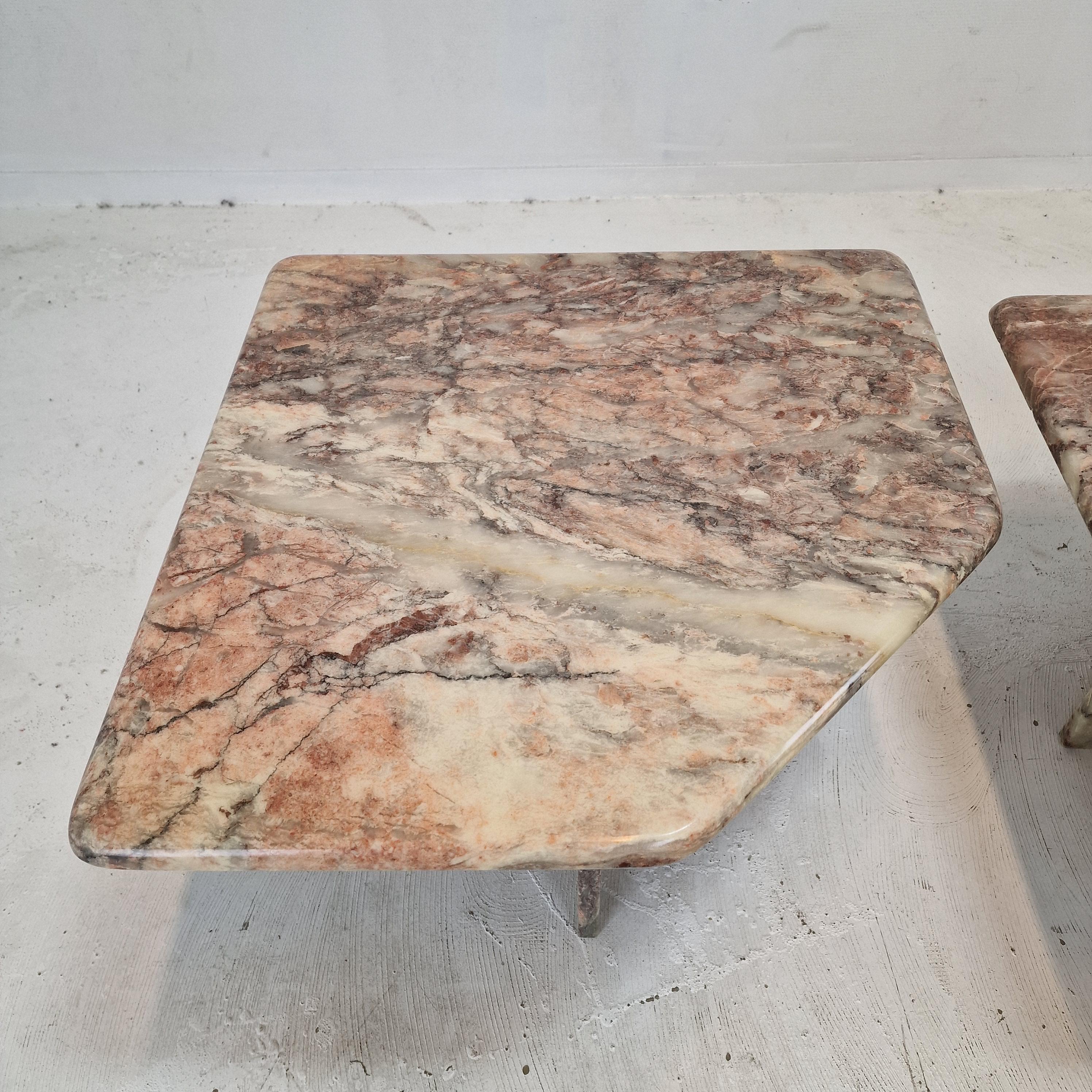 Set of 3 Italian Marble Coffee or Side Tables, 1970s For Sale 3