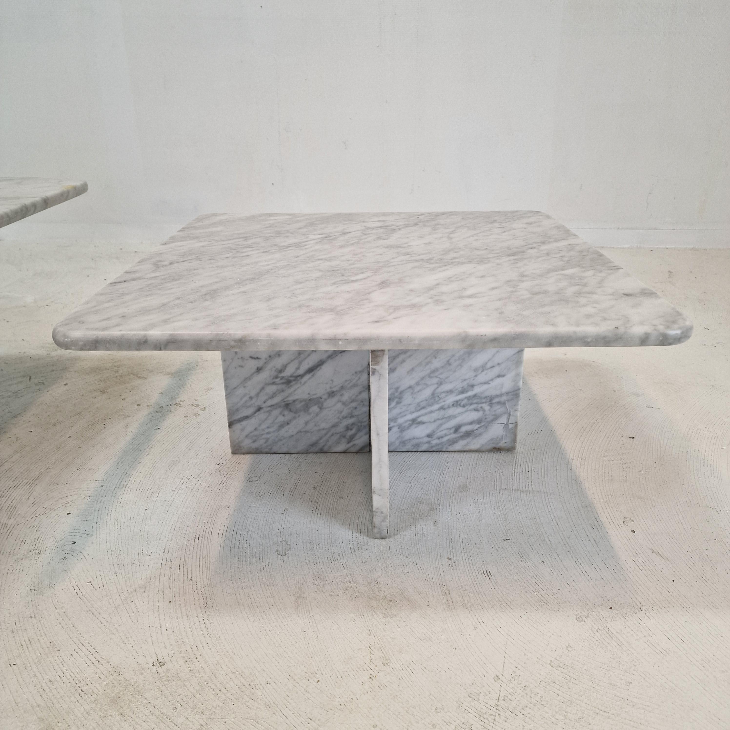Set of 3 Italian Marble Coffee or Side Tables, 1970s For Sale 11