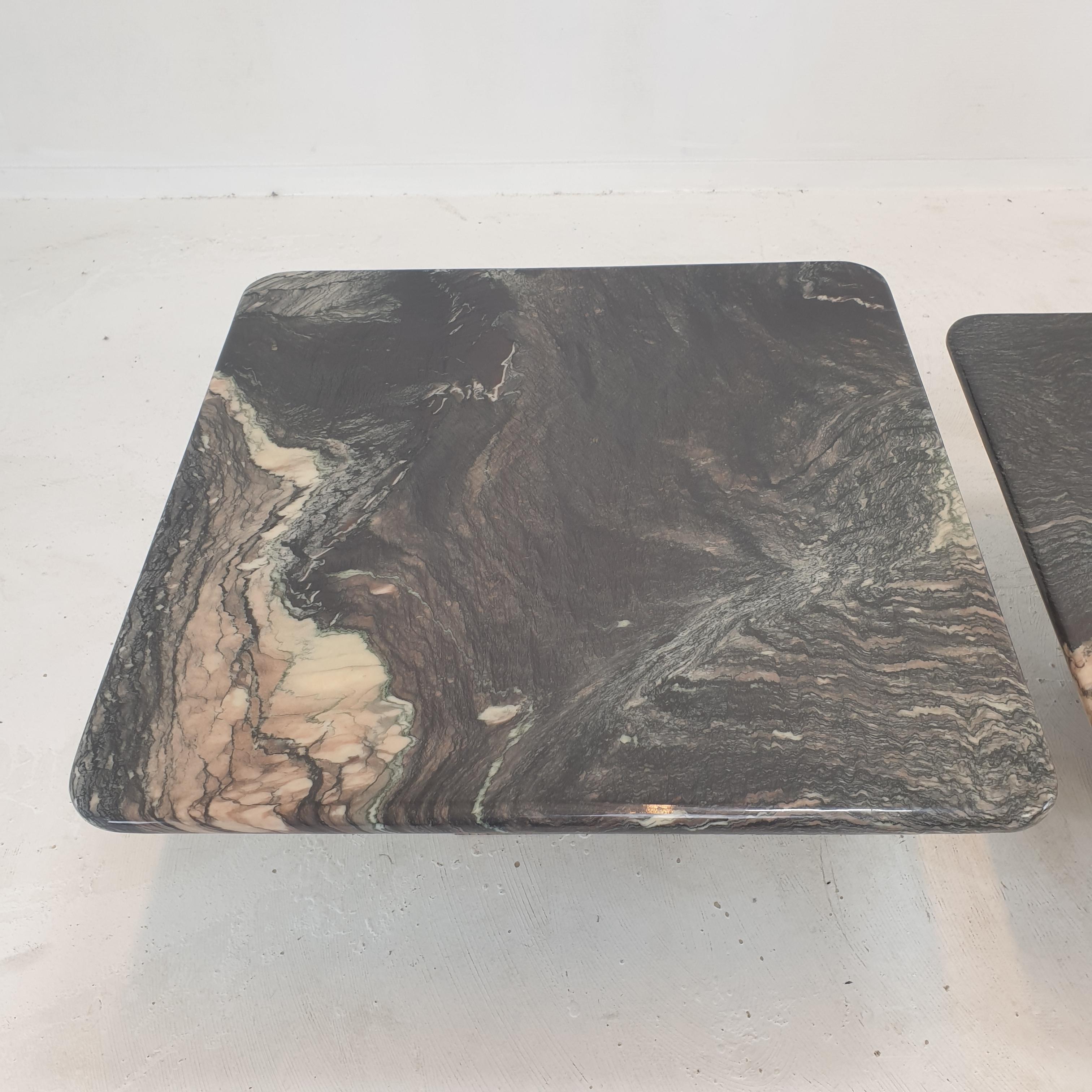 Set of 3 Italian Marble Coffee or Side Tables, 1980s For Sale 9