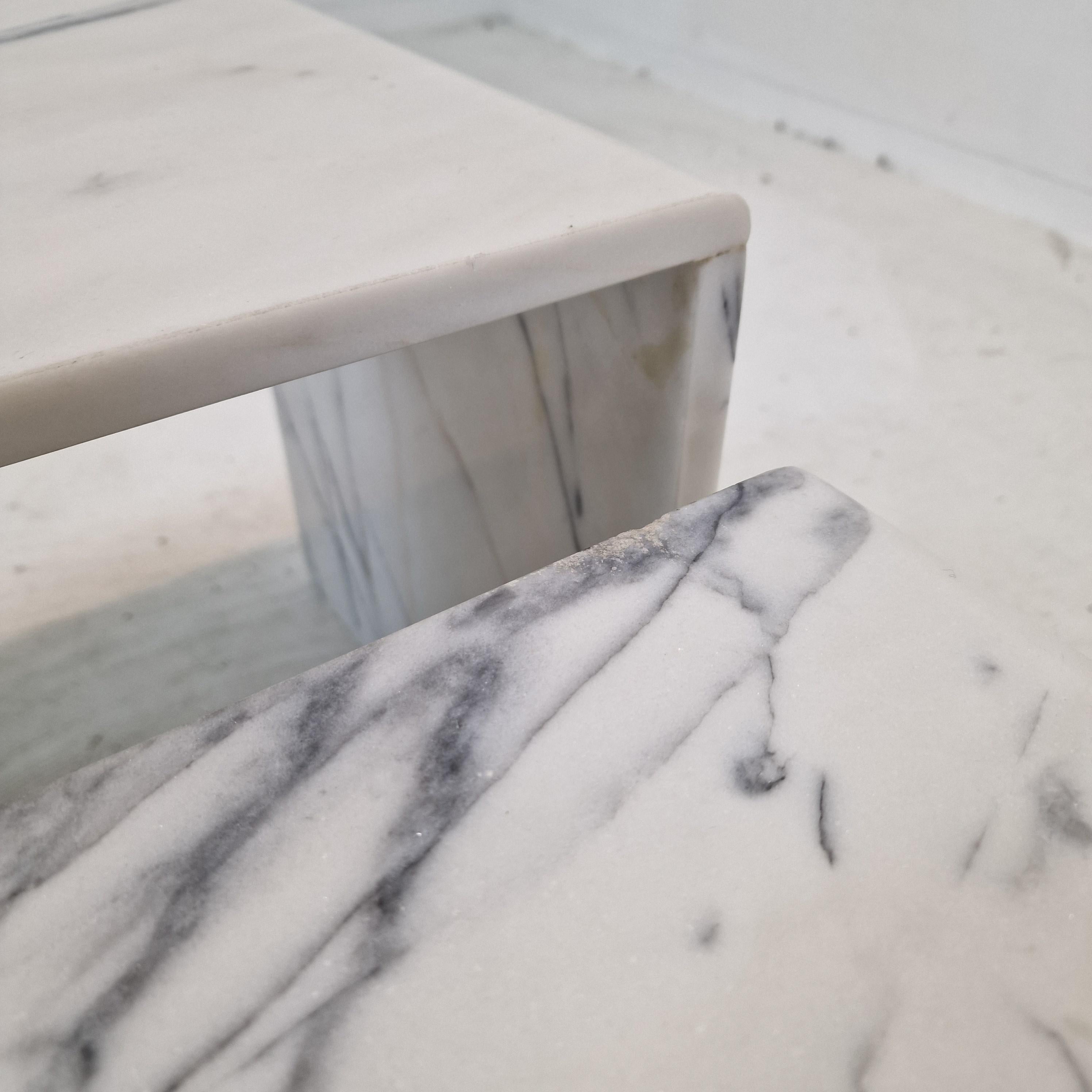 Set of 3 Italian Marble Nesting Tables, 1980s For Sale 5