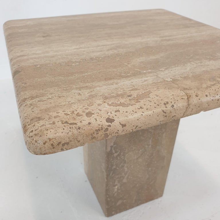Set of 3 Italian Travertine Coffee Tables, 1980s For Sale 4