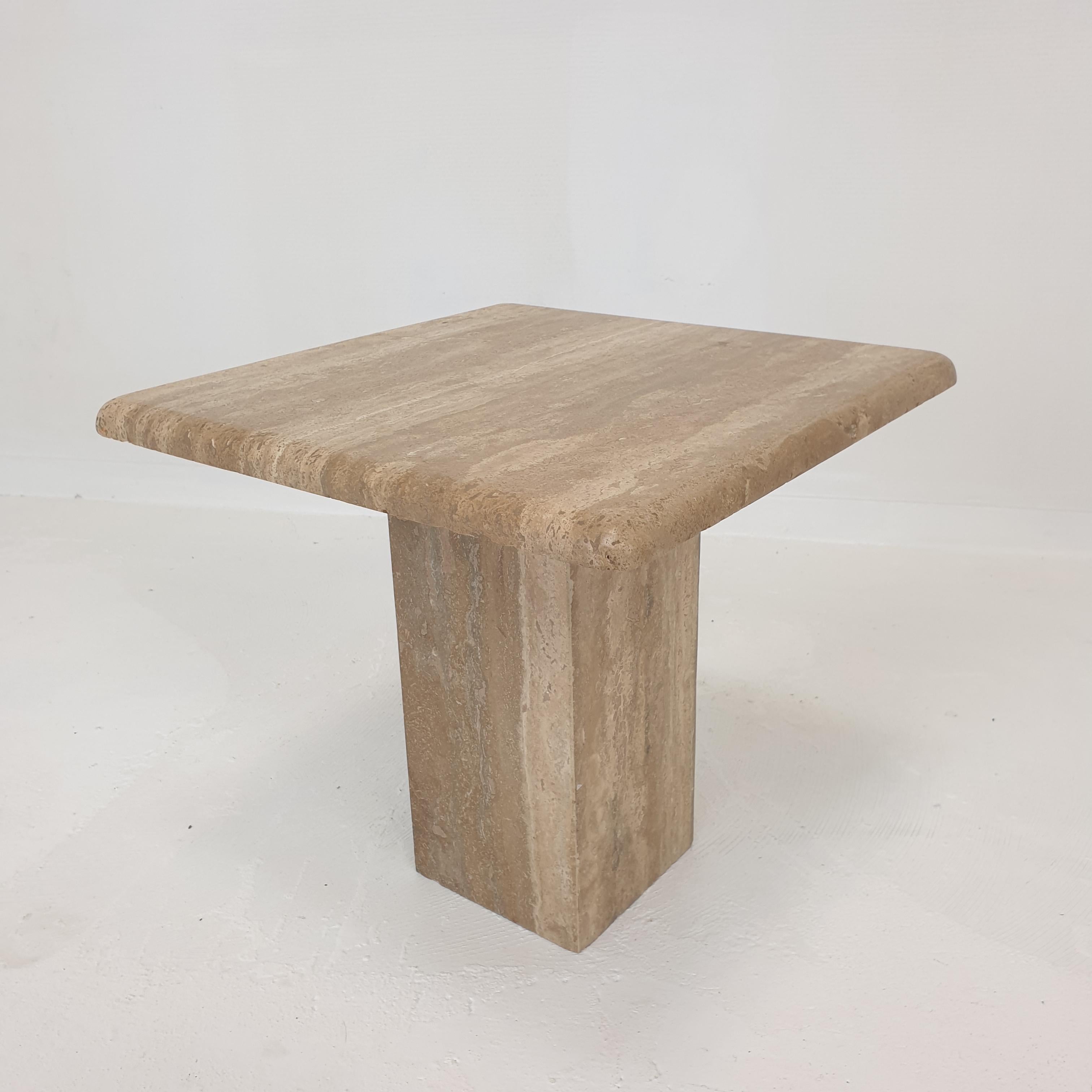 Set of 3 Italian Travertine Coffee Tables, 1980s For Sale 1