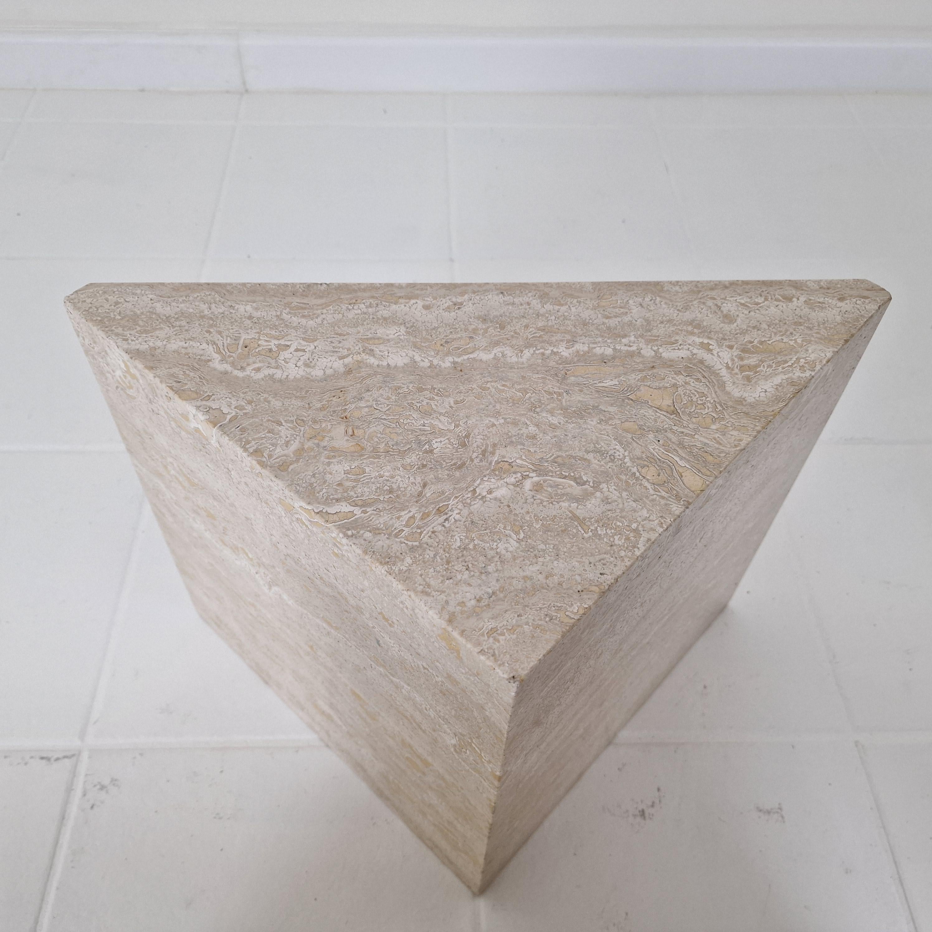 Set of 3 Italian Travertine Nesting or Side Tables, 1980s For Sale 9