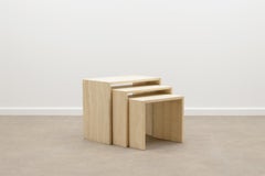 Set of 3 Italian Travertine Nesting / Side Tables 70’s