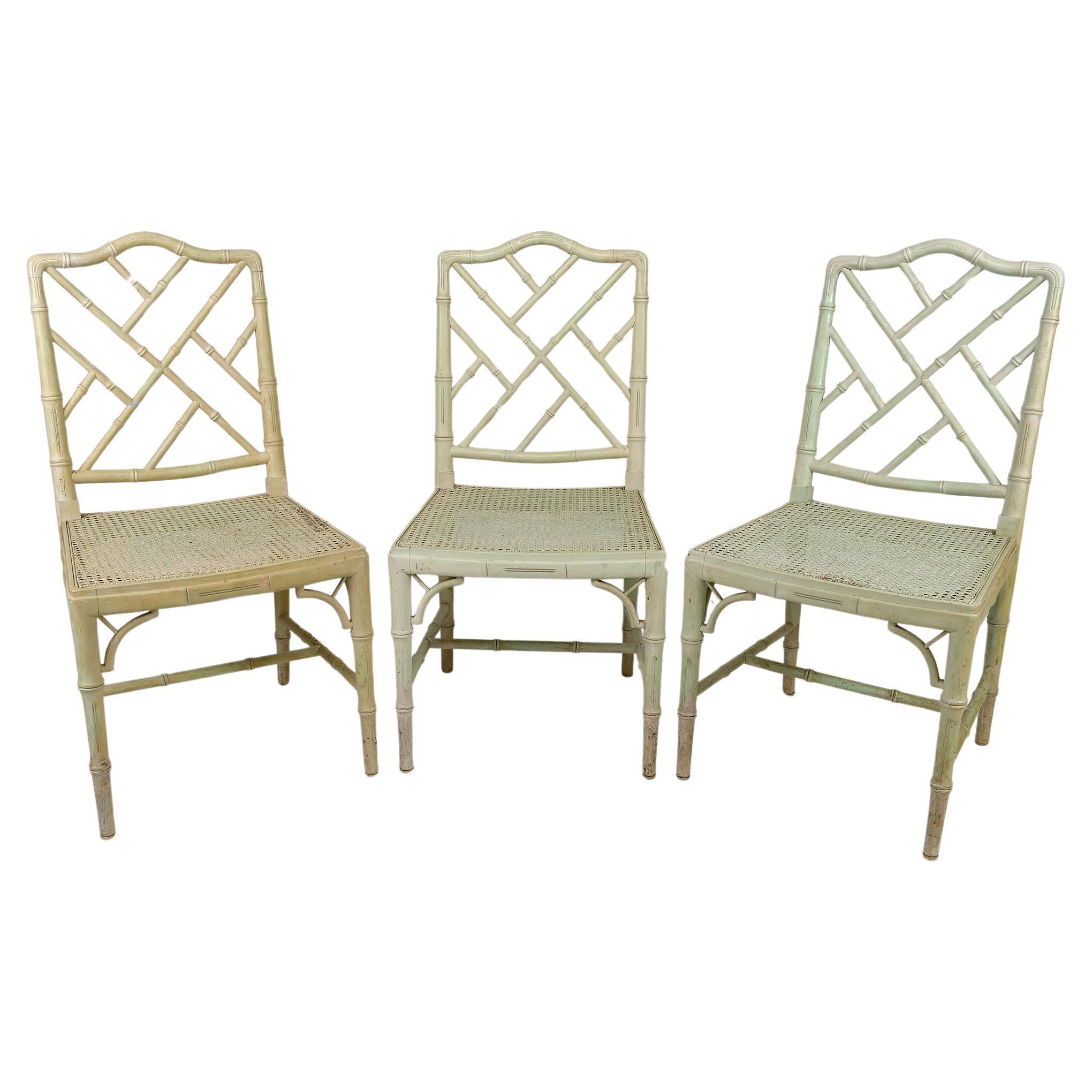 Set of 3 Japonisme style / Aesthetic Movement chairs, France, circa 1900