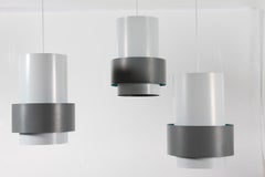 Juego de 3 colgantes Jo Hammerborg Vintage Central de Fog & Mørup Lanzado en 1967