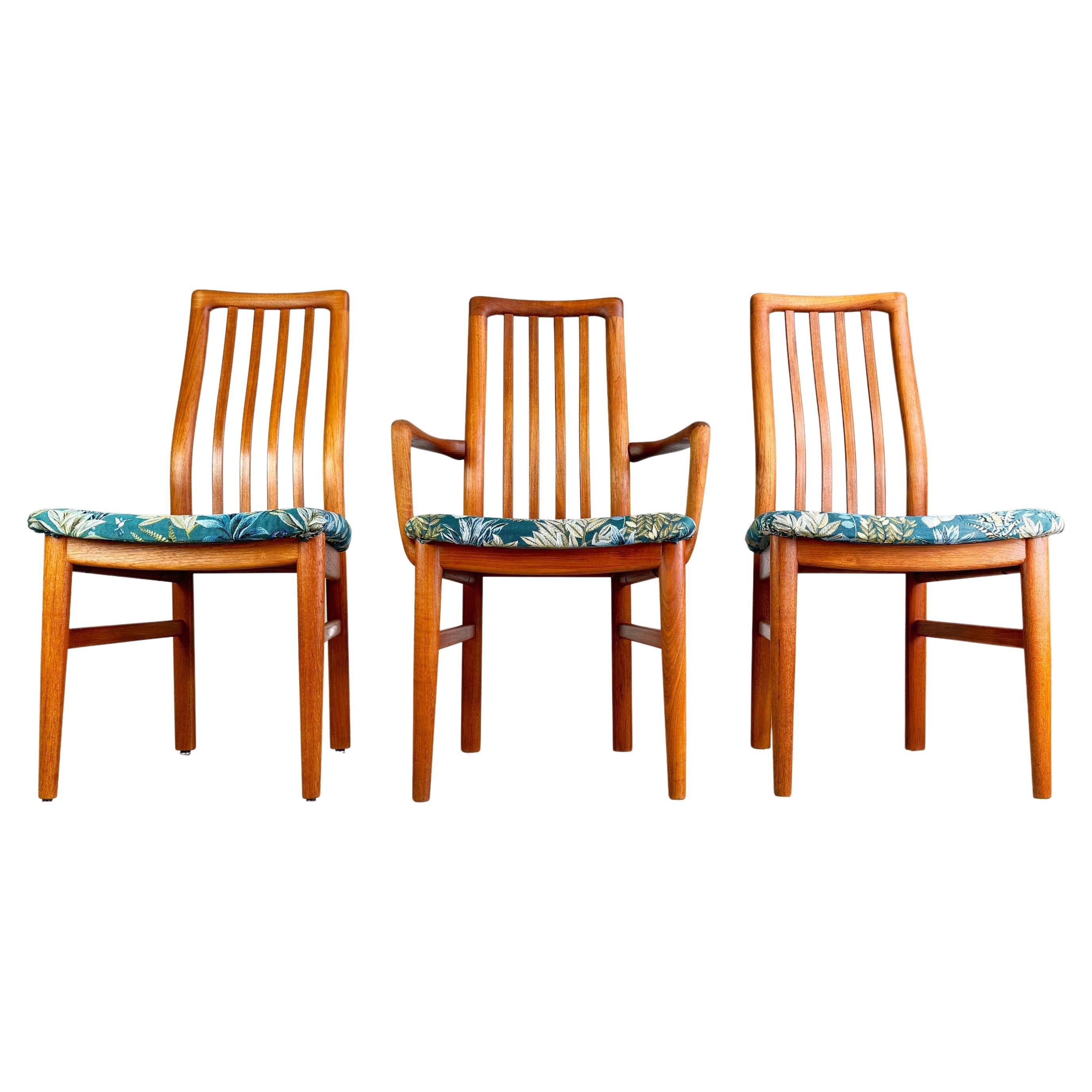Set di 3 sedie Kai Kristiansen del Medioevo Schou Andersen Møbelfabrik Teak