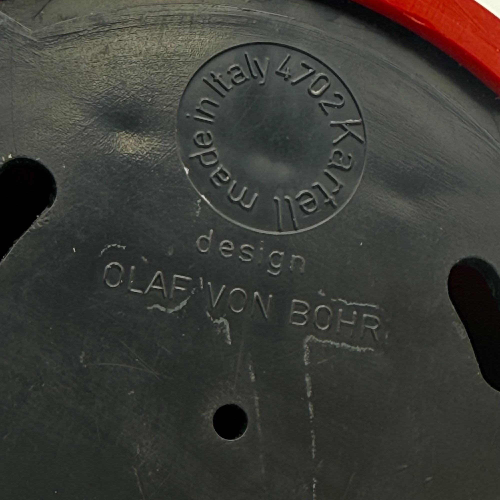 Set of 3 Kartell Plastic Wall Hooks by Olaf von Bohr 1970s Design from Italy Bon état - En vente à San Benedetto Del Tronto, IT