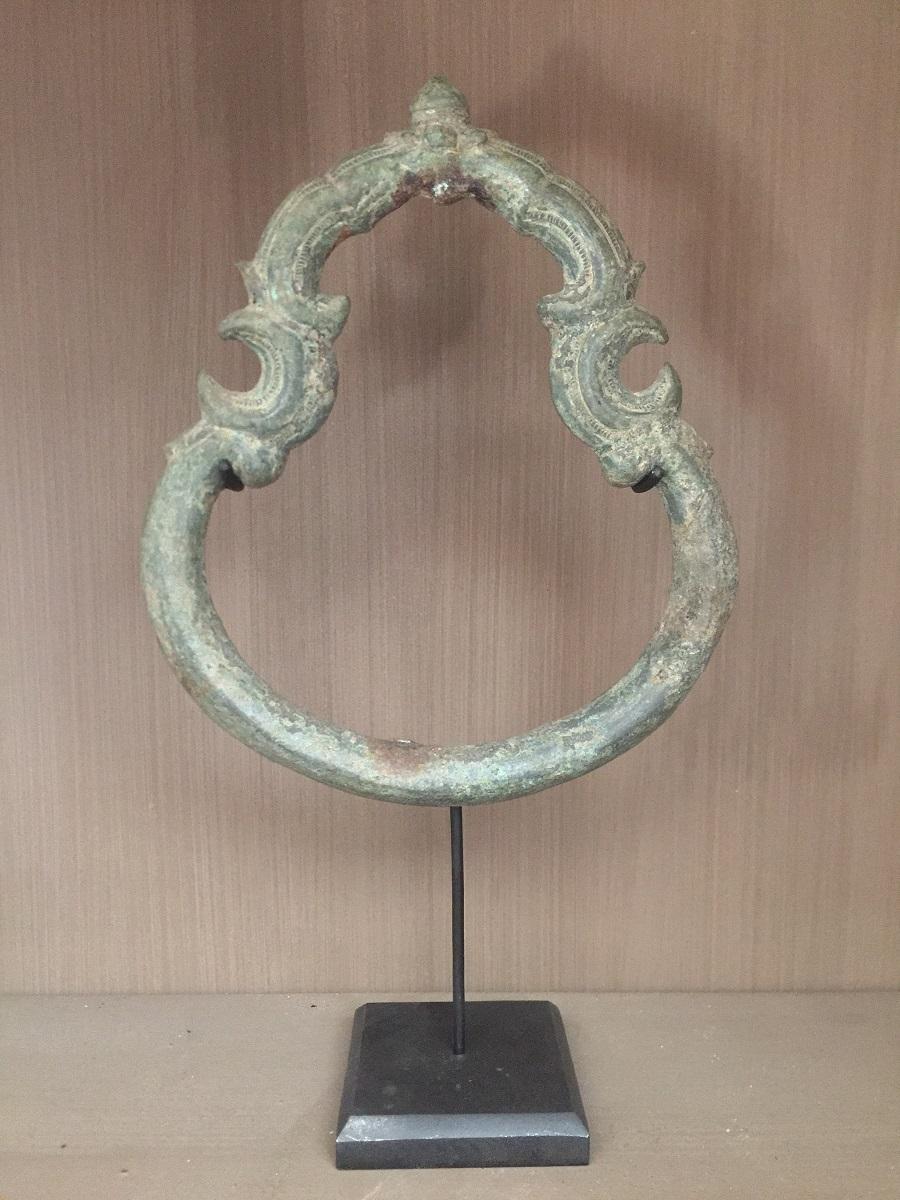 Set of 3 Khmer Bronze Palanquin In Good Condition In Vosselaar, BE